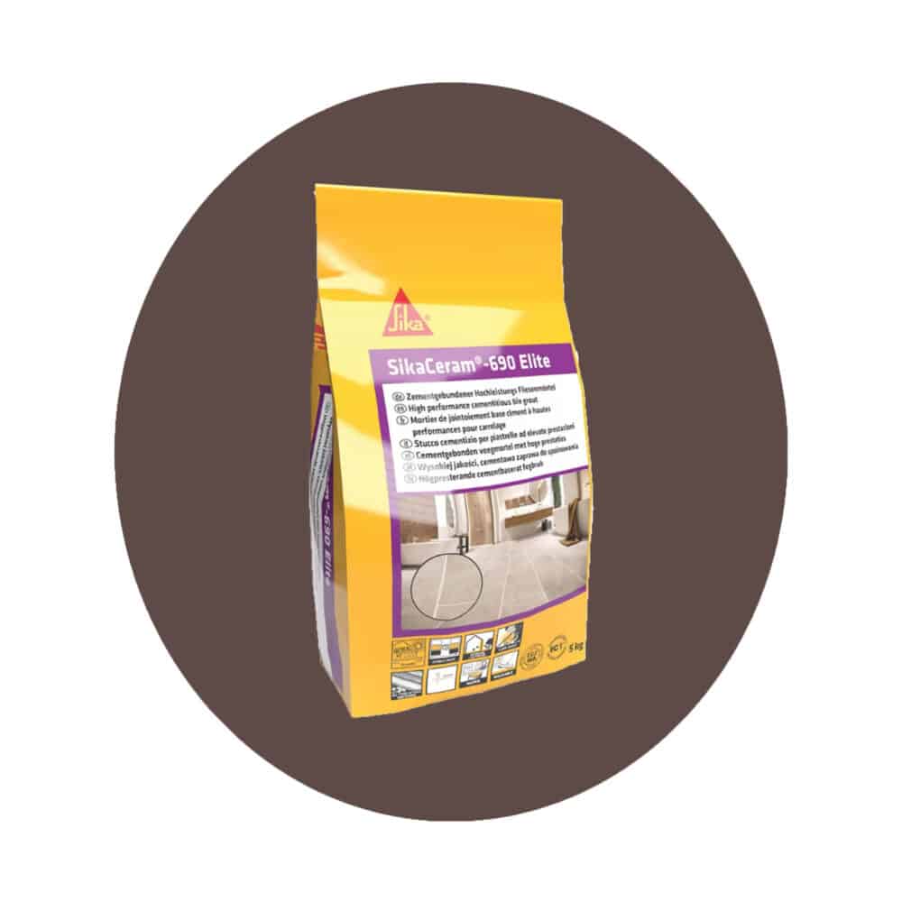 SikaCeram-690 Elite Grout - 5kg Bali Brown #61 Variation Image