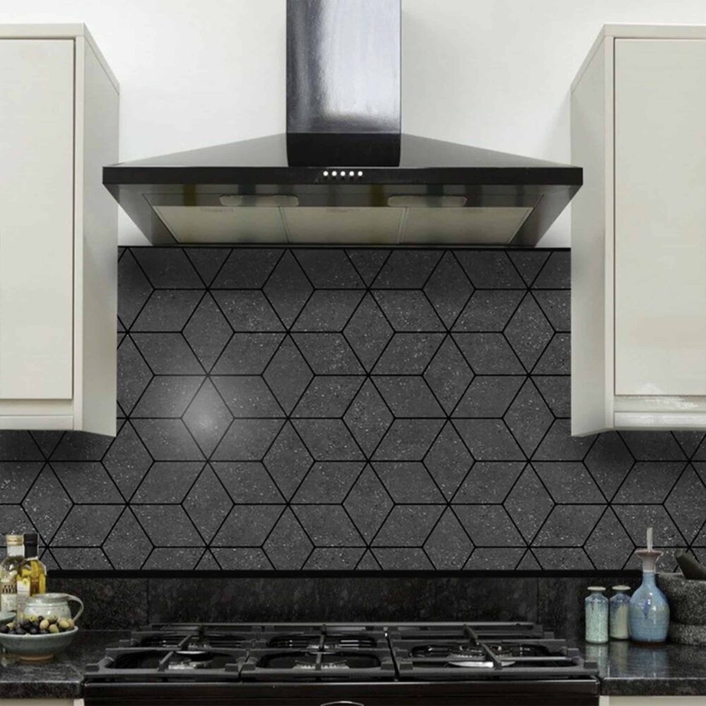 Bologna Black Porcelain Mosaic Tile - Product Image