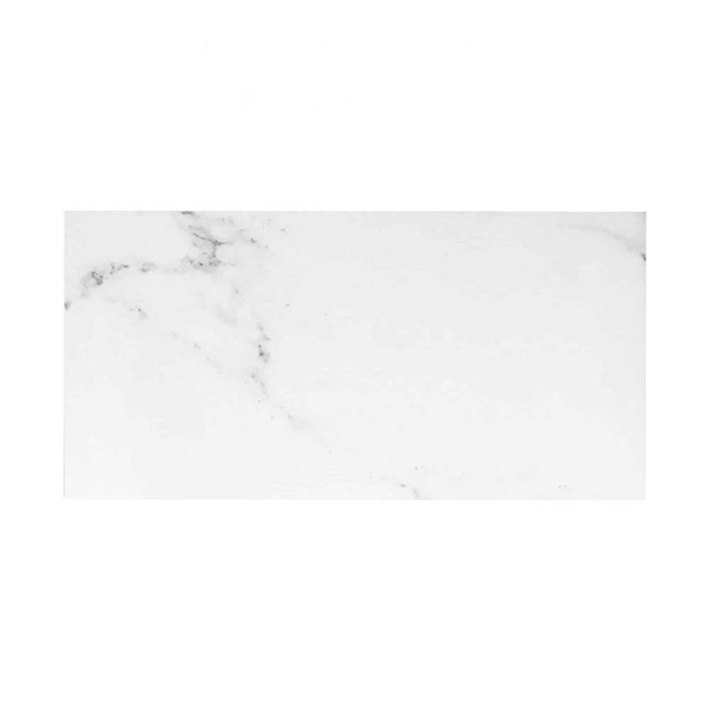 Absolute Carrara Satin Finish Porcelain Tile - 300mm White B/G Variation Image