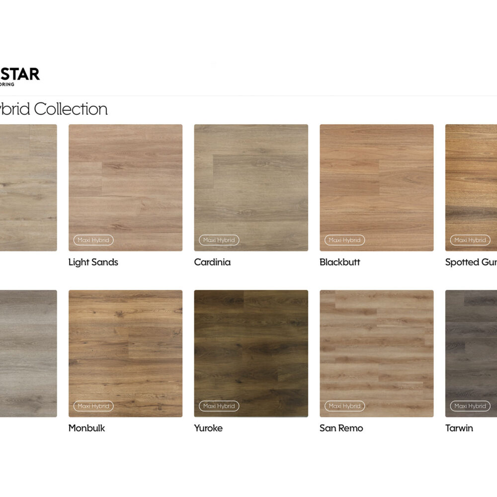 Sunstar Maxi Hybrid Flooring - Product Range