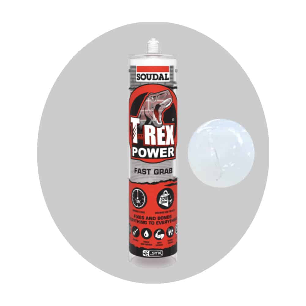 Soudal T Rex Power Fast Grab Adhesive - Clear Item Variation Image