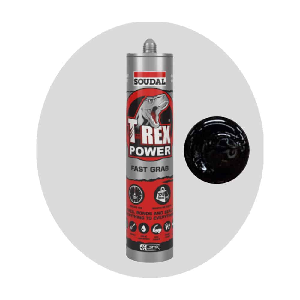 Soudal T Rex Power Fast Grab Adhesive - Jet Black Item Variation Image