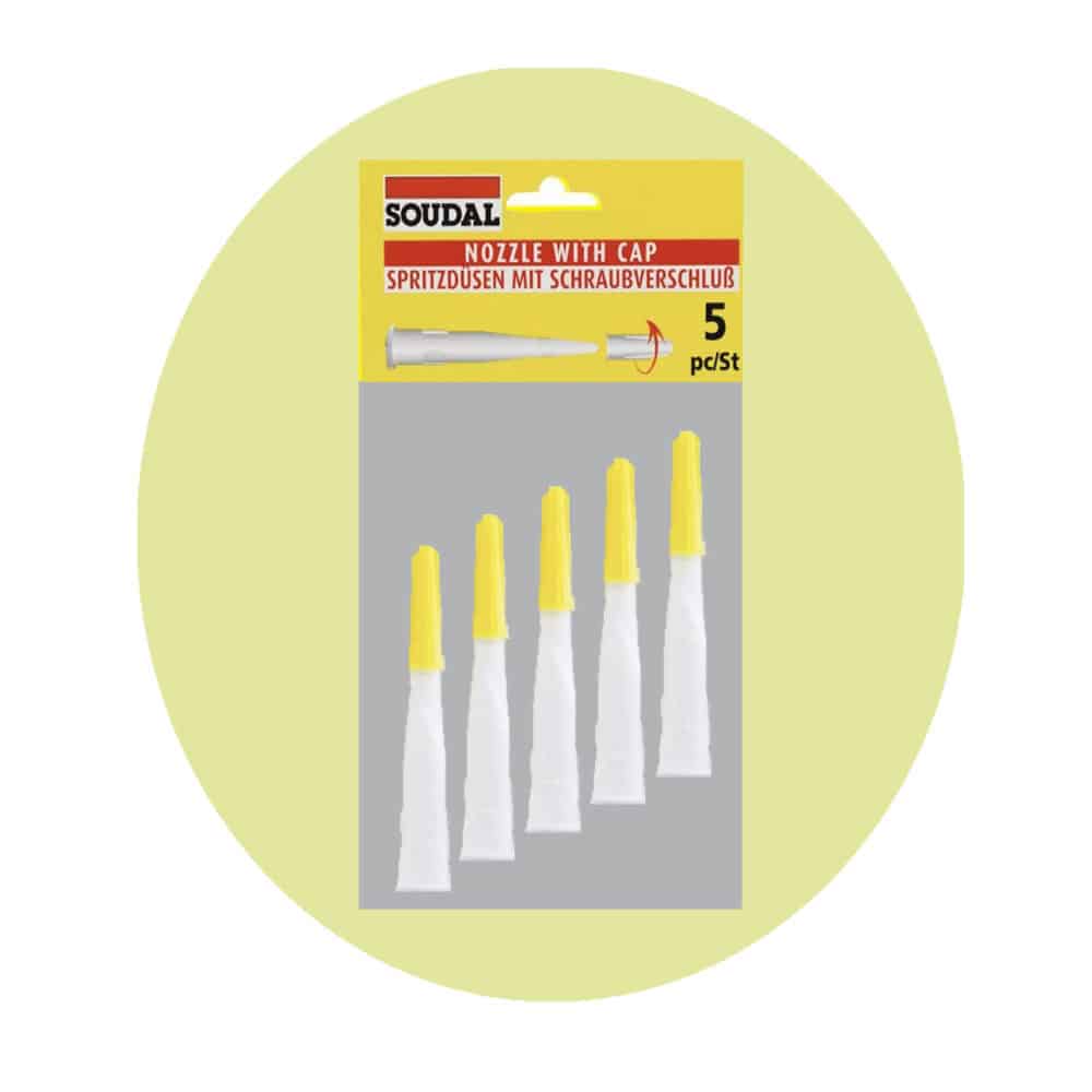 Soudal Nozzle with Cap - 5 Pack - Product Image