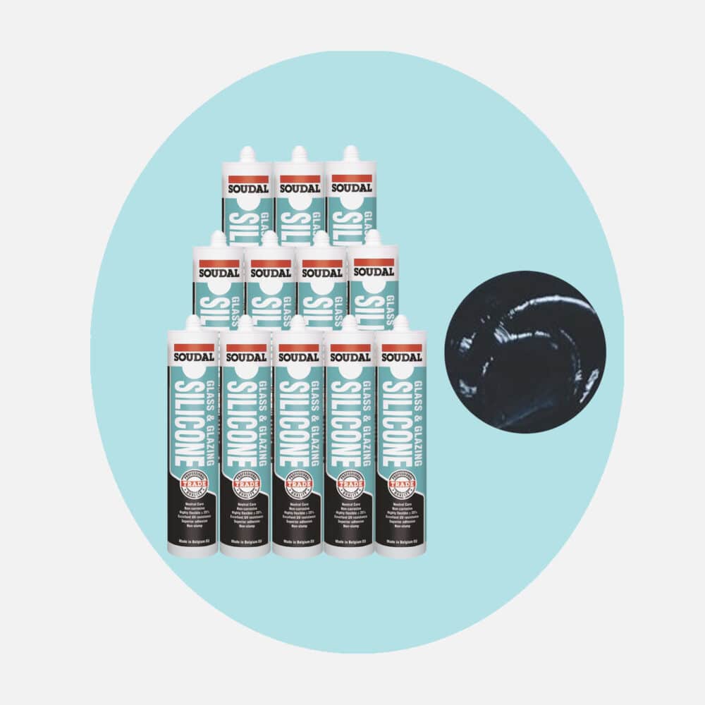 Soudal Glass and Glazing Silicone - 12 Pack Black Variation Image