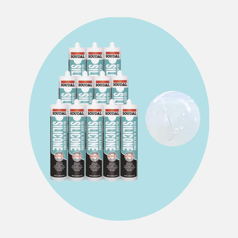 Soudal Glass and Glazing Silicone - 12 Pack Translucent Variation Image