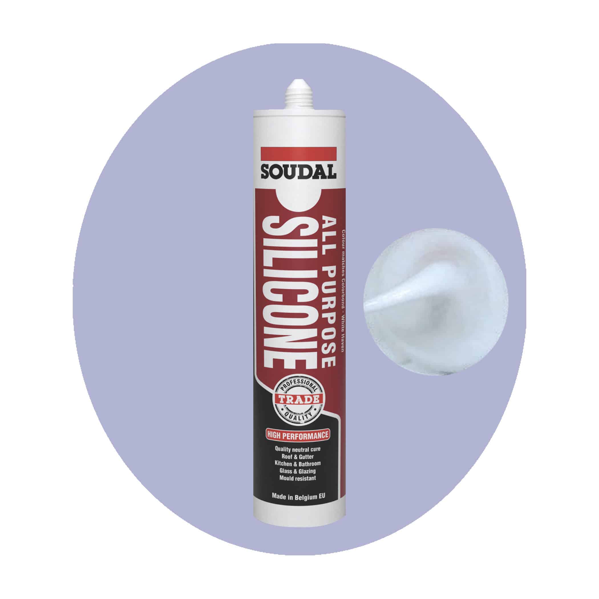 Soudal All Purpose Silicone - Brilliant White Single Item Variation Image