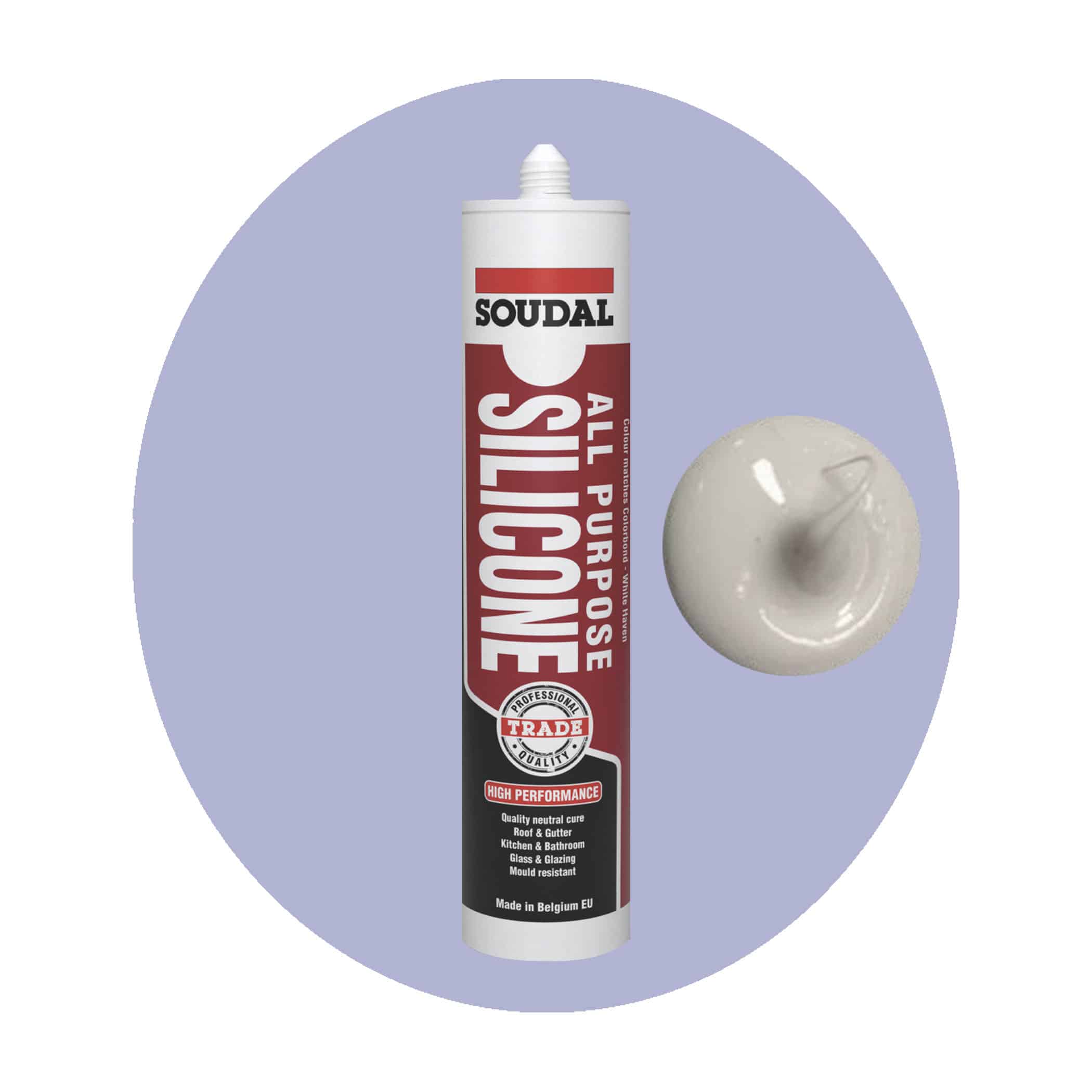Soudal All Purpose Silicone - Misty Grey Single Item Variation Image
