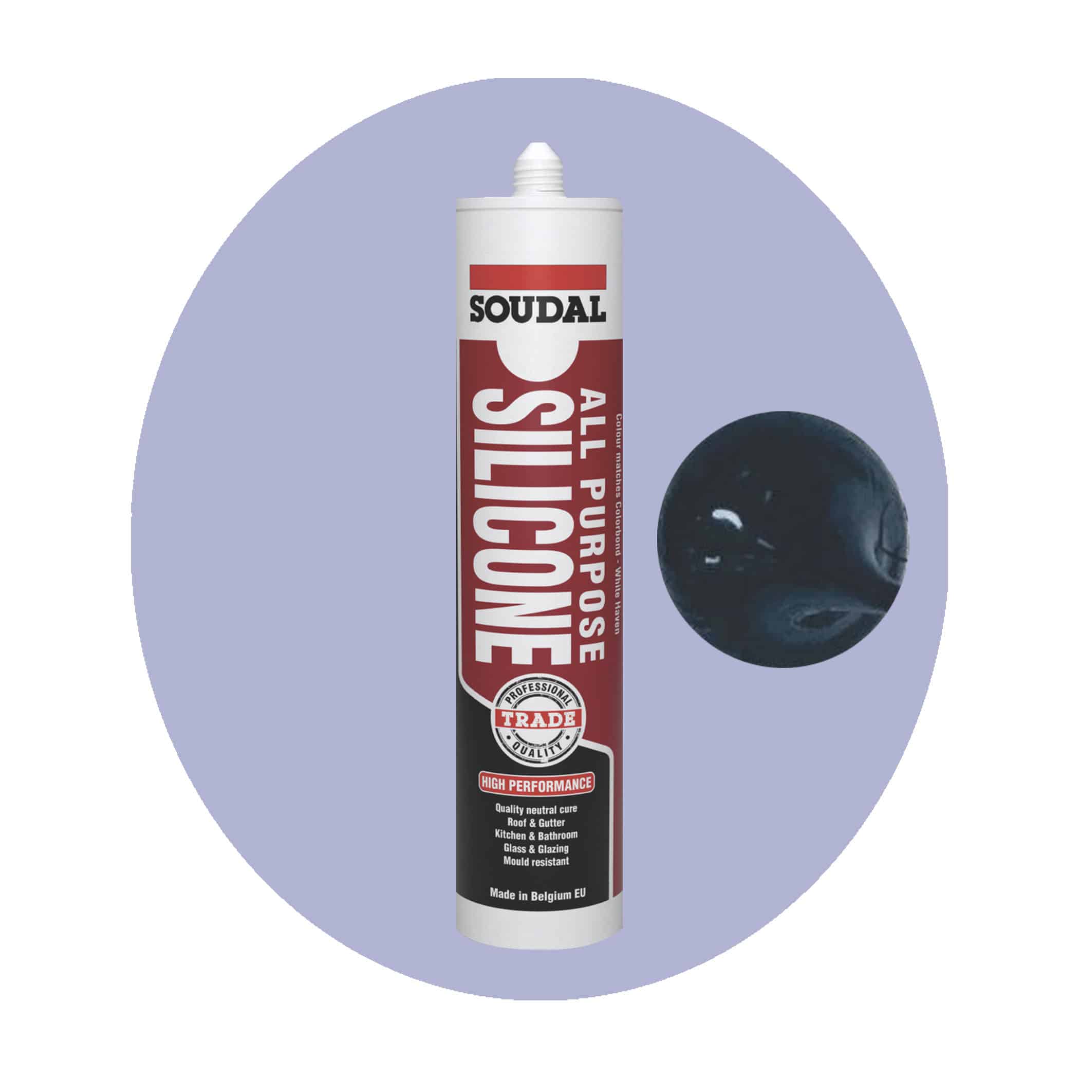 Soudal All Purpose Silicone - Charcoal Single Item Variation Image