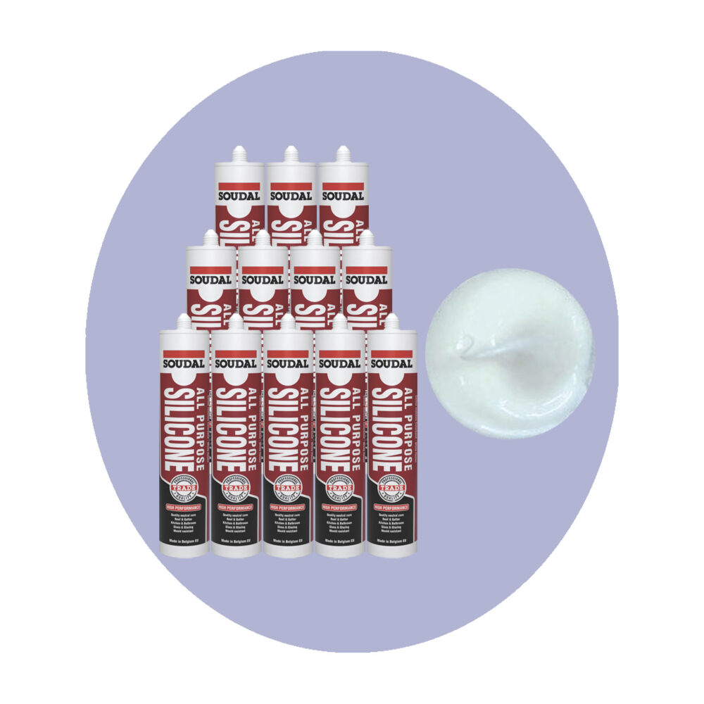 Soudal All Purpose Silicone - Alabaster 12 Pack Variation Image