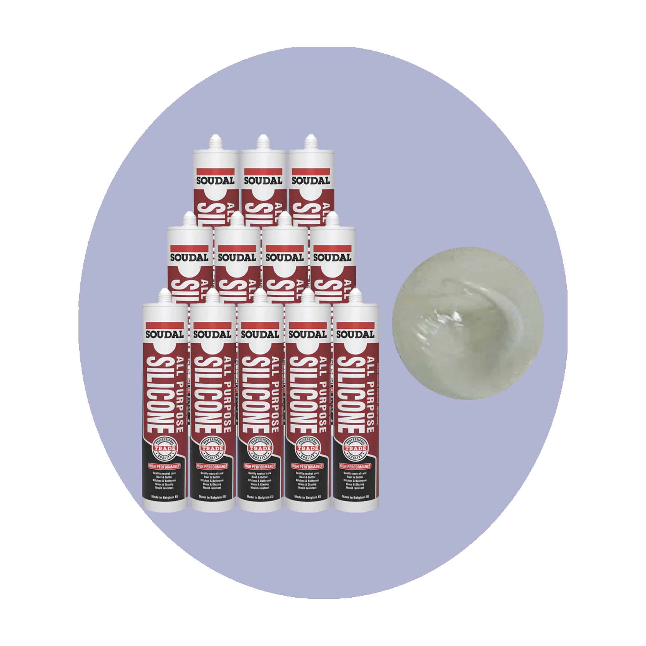 Soudal All Purpose Silicone - Beige 12 Pack Variation Image