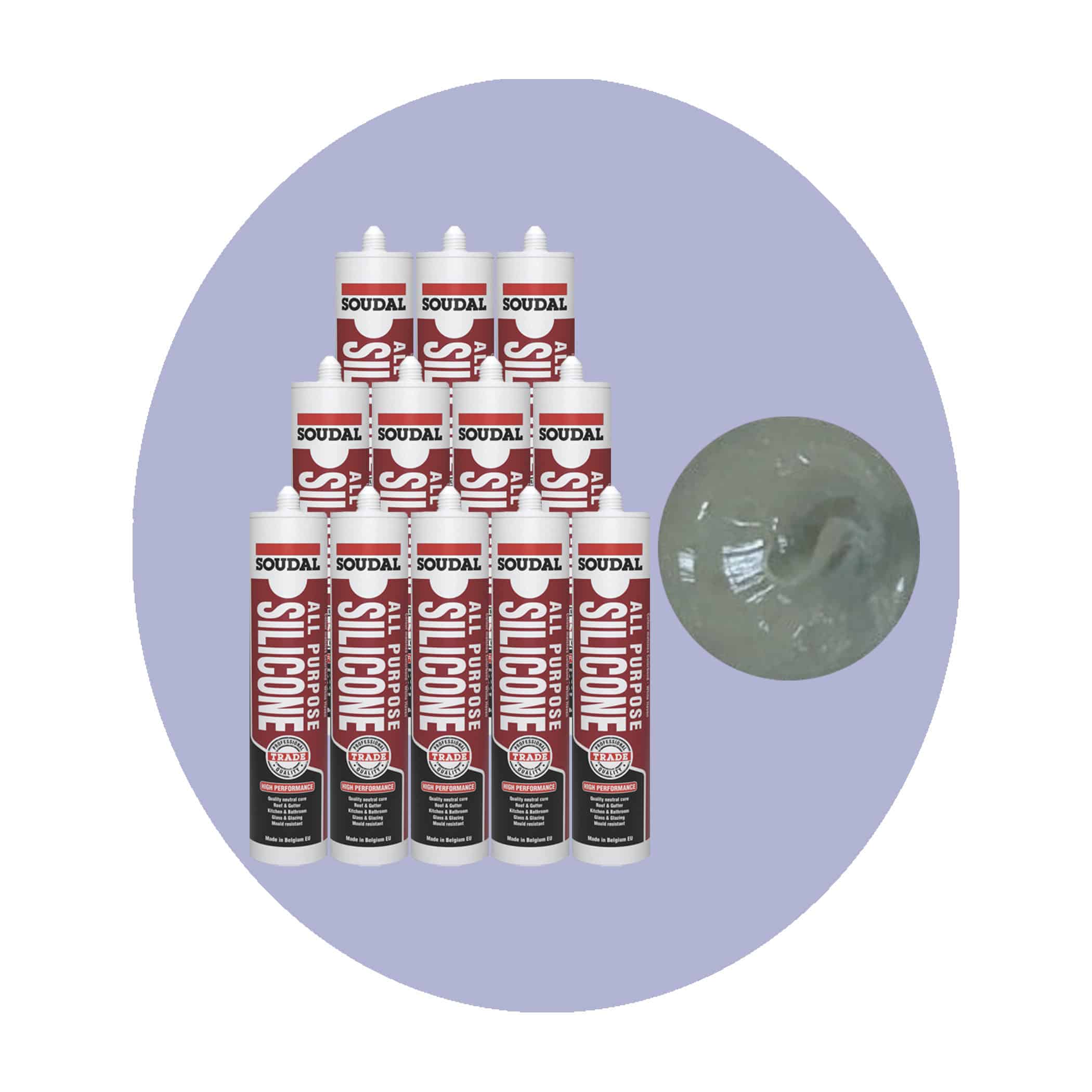 Soudal All Purpose Silicone - Stone 12 Pack Variation Image