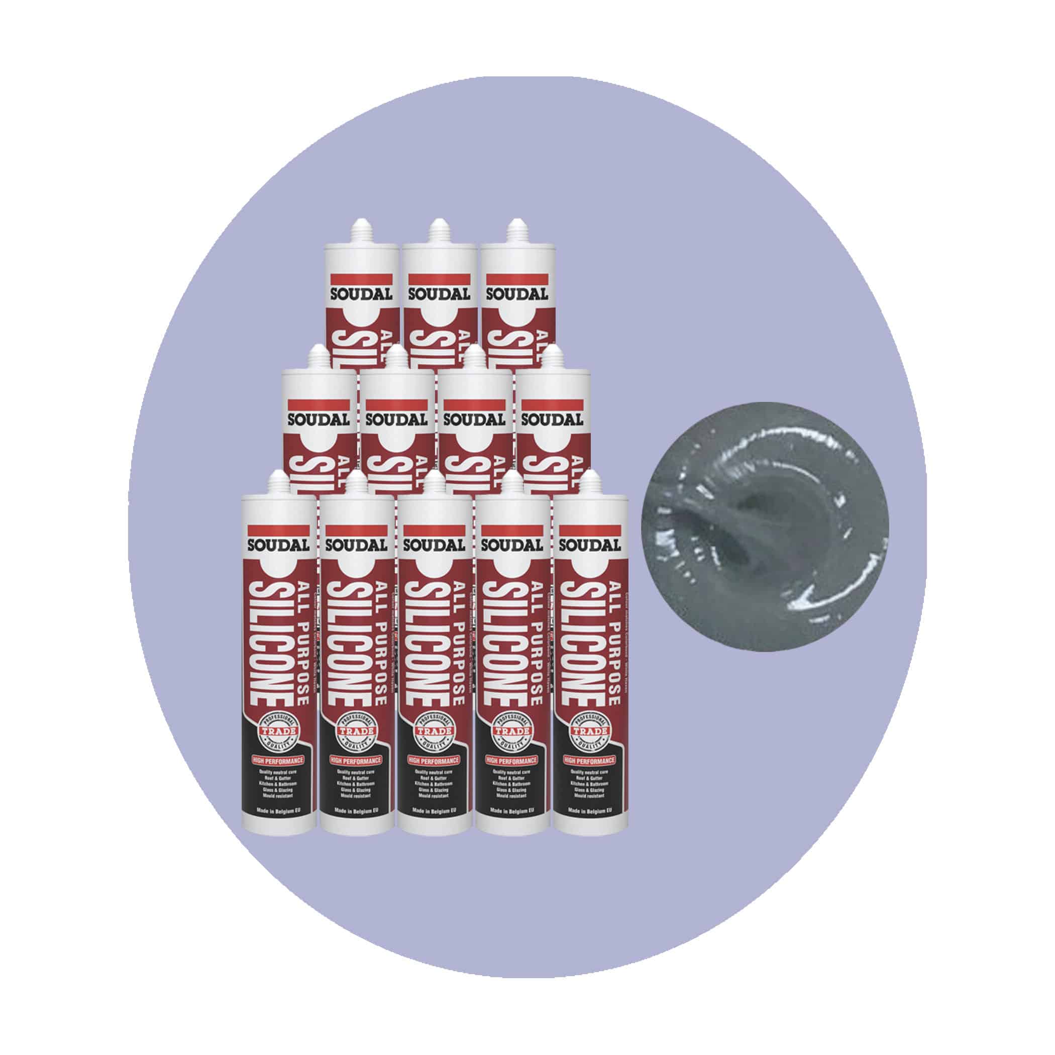 Soudal All Purpose Silicone - Taupe 12 Pack Variation Image