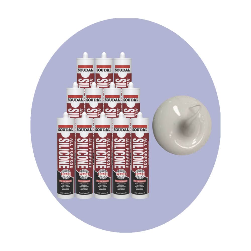 Soudal All Purpose Silicone - Misty Grey 12 Pack Variation Image