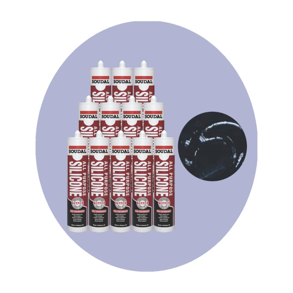 Soudal All Purpose Silicone - Black 12 Pack Variation Image