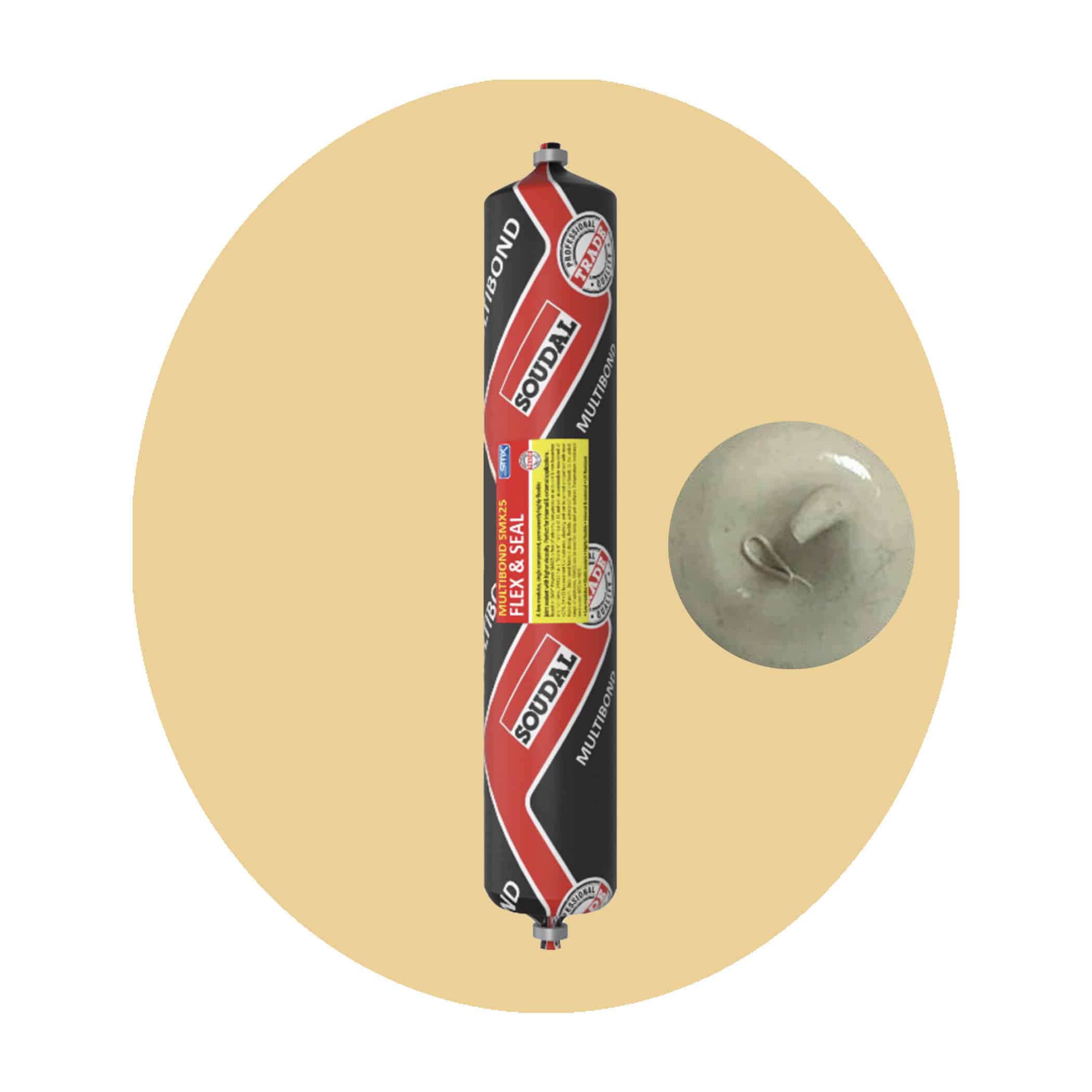 Soudal Multibond SMX25 Flex and Seal - Beige 600ml Sausage Variation Image