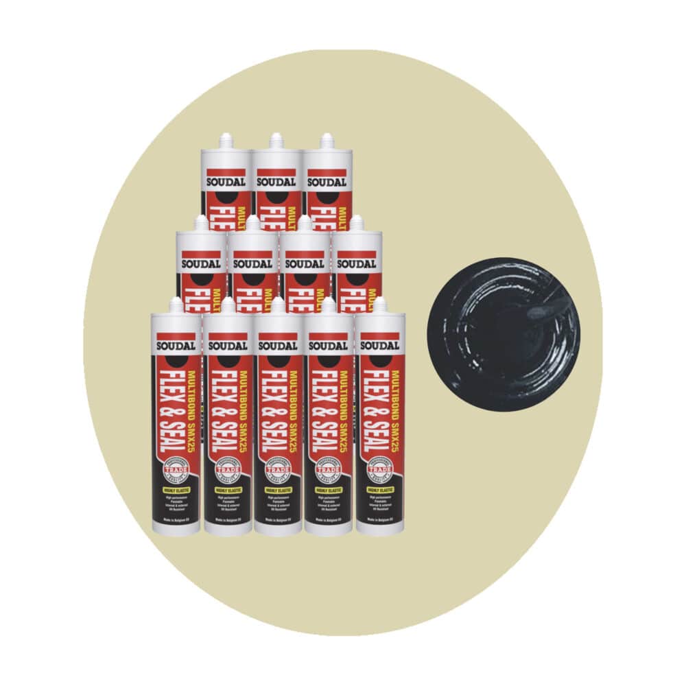 Soudal Multibond SMX25 Flex and Seal - Black 290ml Cartridge 12 Pack Variation Image