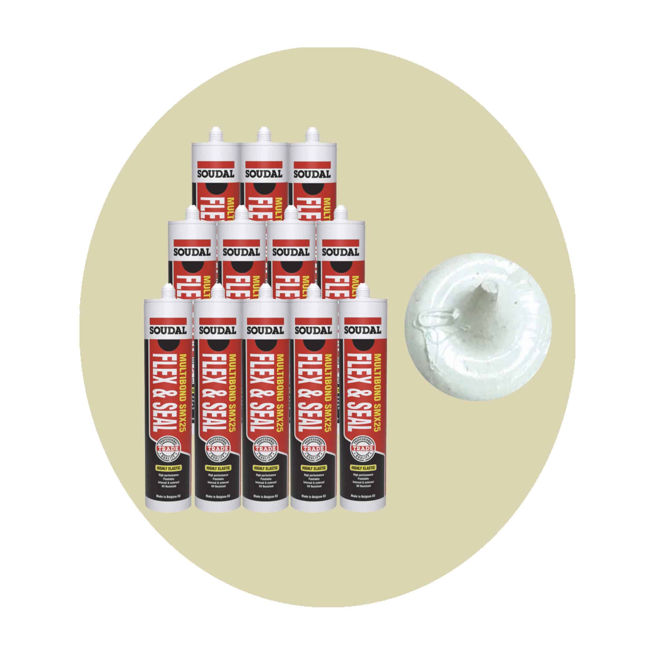 Soudal Multibond SMX25 Flex and Seal - White 290ml Cartridge 12 Pack Variation Image