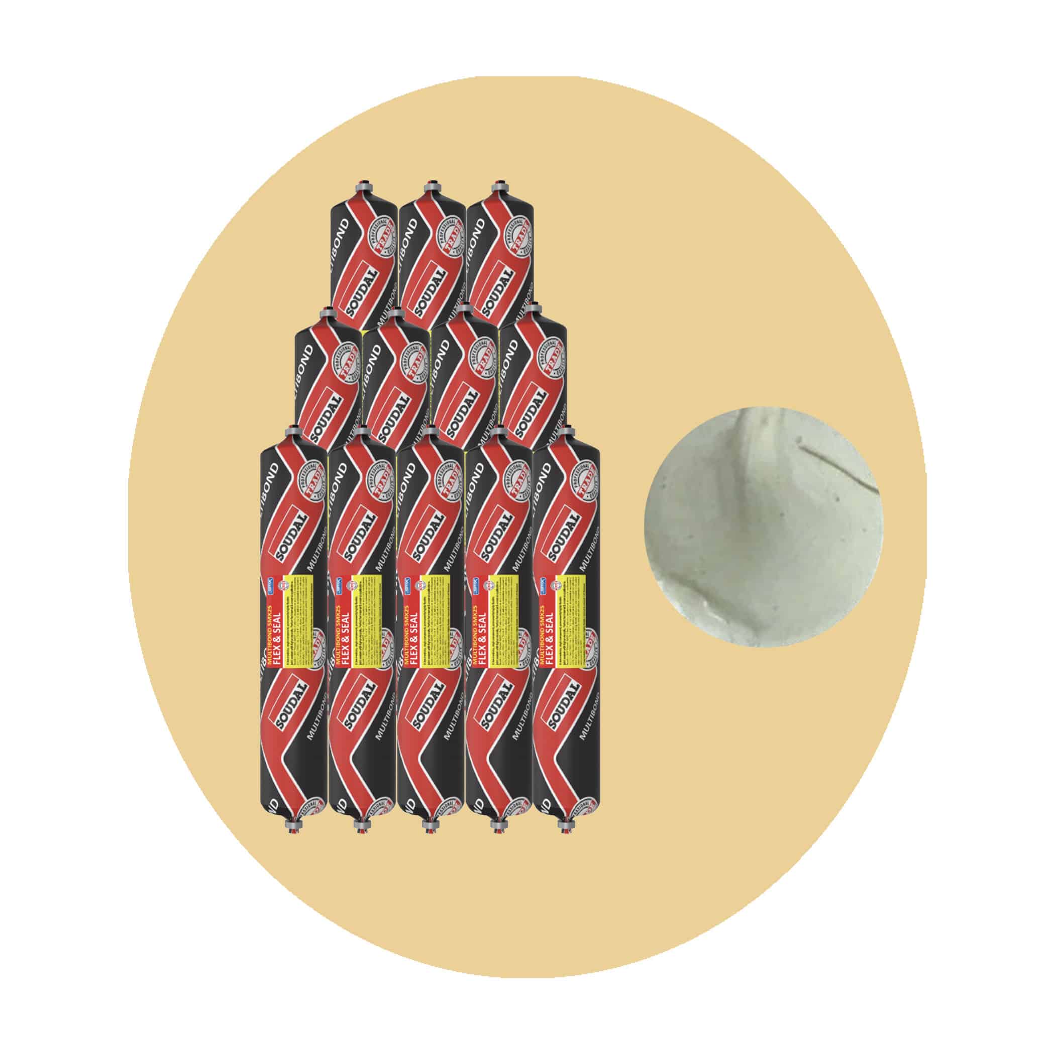 Soudal Multibond SMX25 Flex and Seal - Off White 600ml Sausage 12 Pack Variation Image