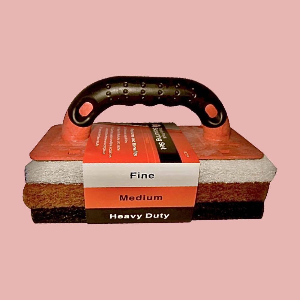 DTA Scouring Pad Triple Pack with Handle - Product Image