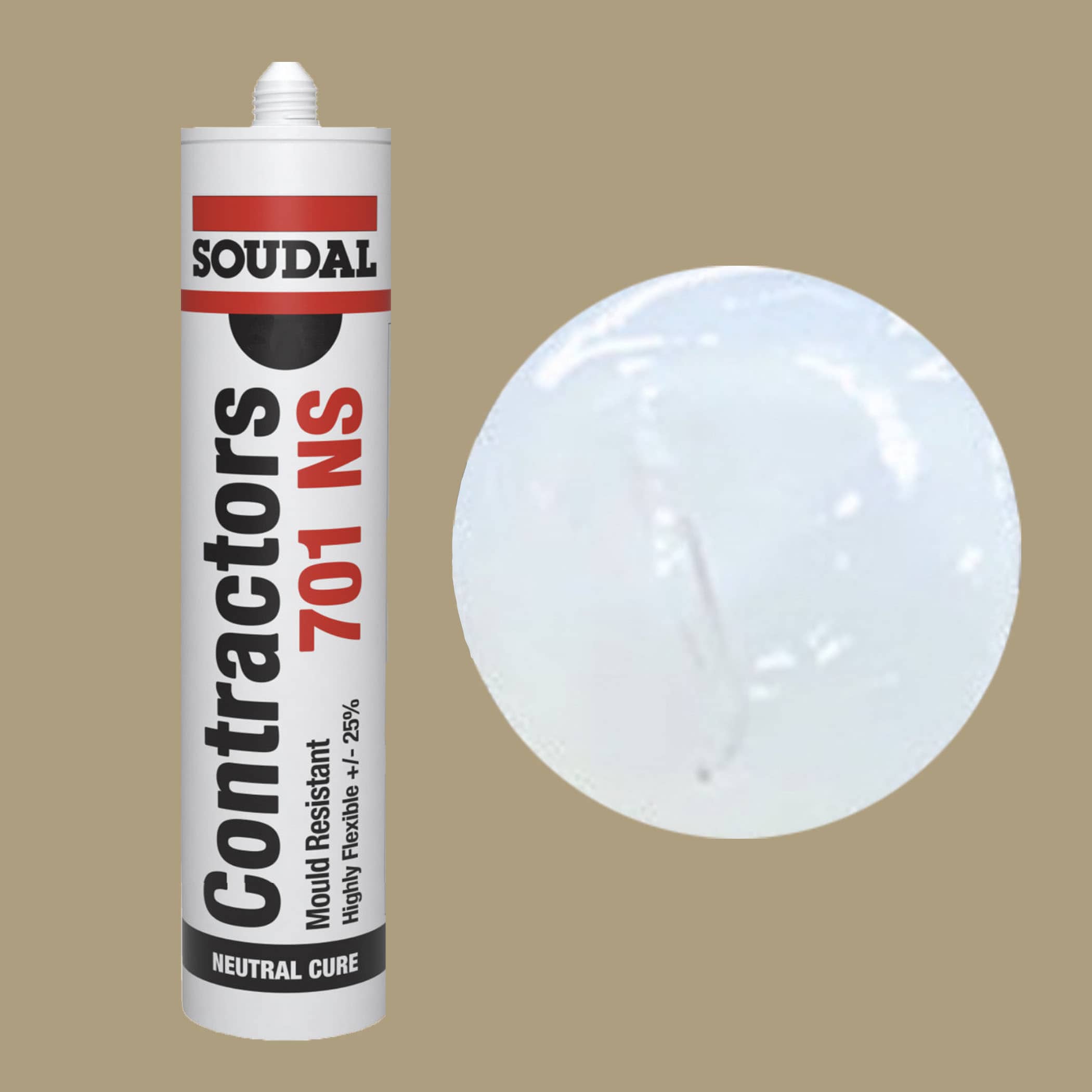Soudal Contractors 701 NS Silicone - Translucent
