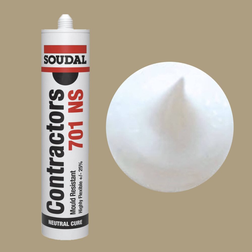 Soudal Contractors 701 NS Silicone - Brilliant White
