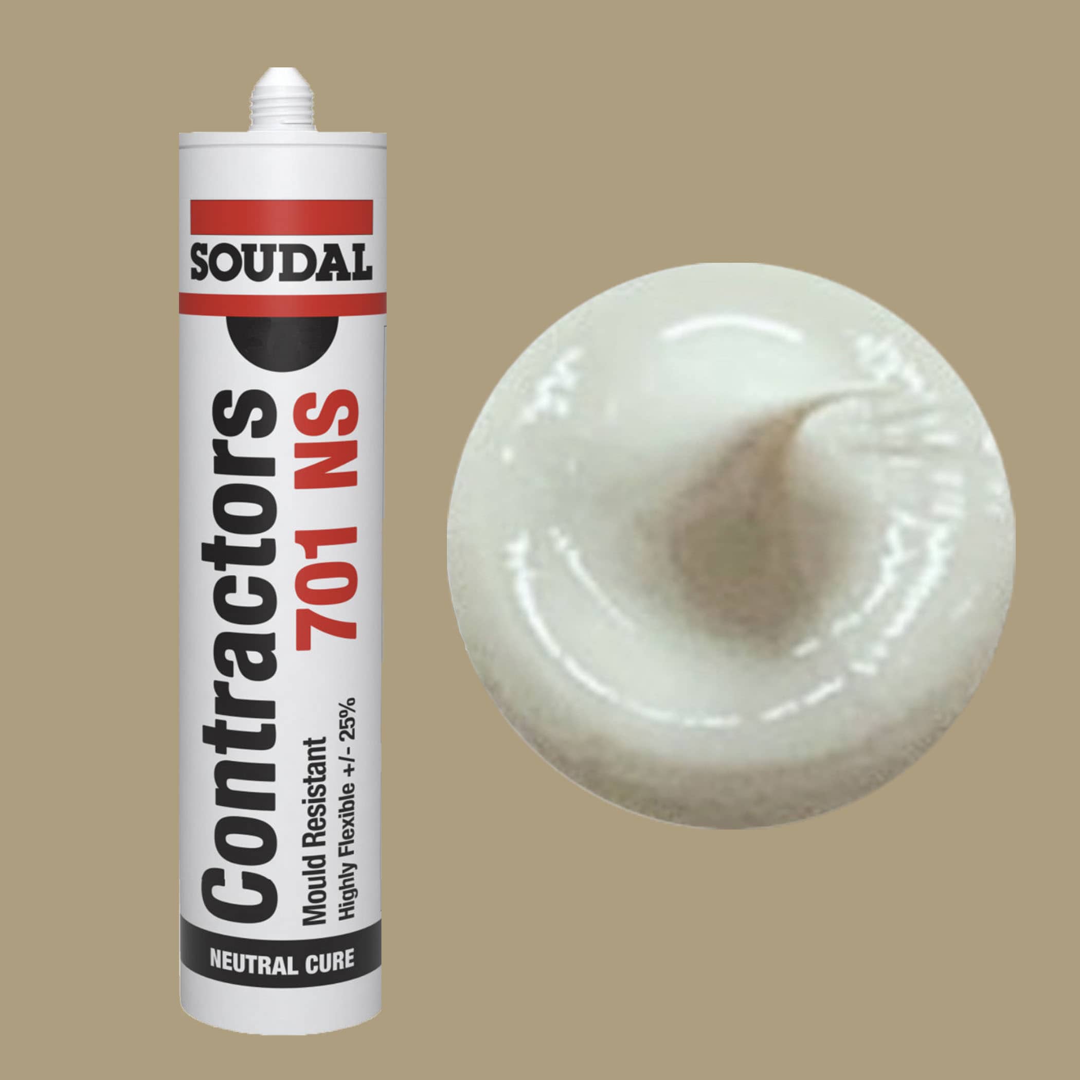 Soudal Contractors 701 NS Silicone - Almond Ivory