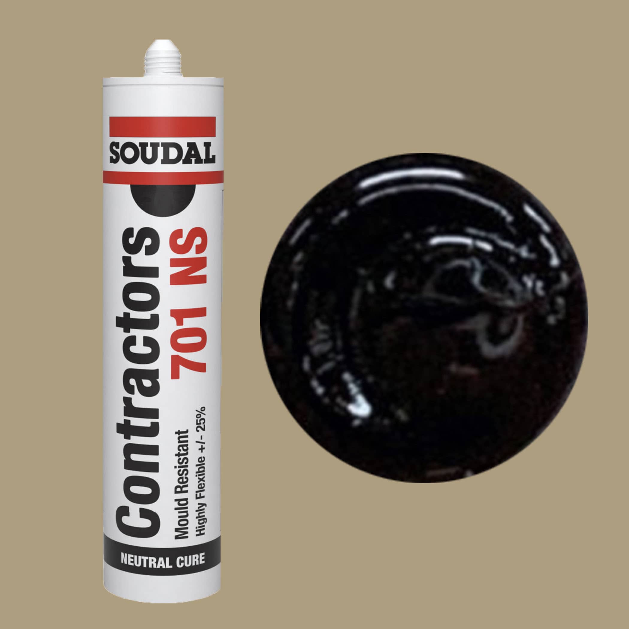 Soudal Contractors 701 NS Silicone - Black