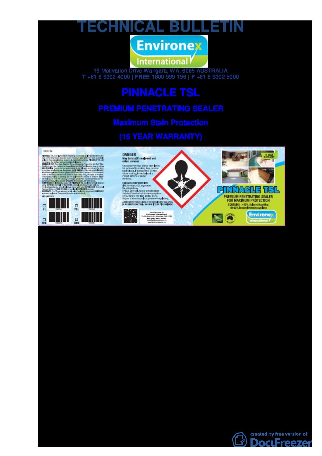 Technical Specifications