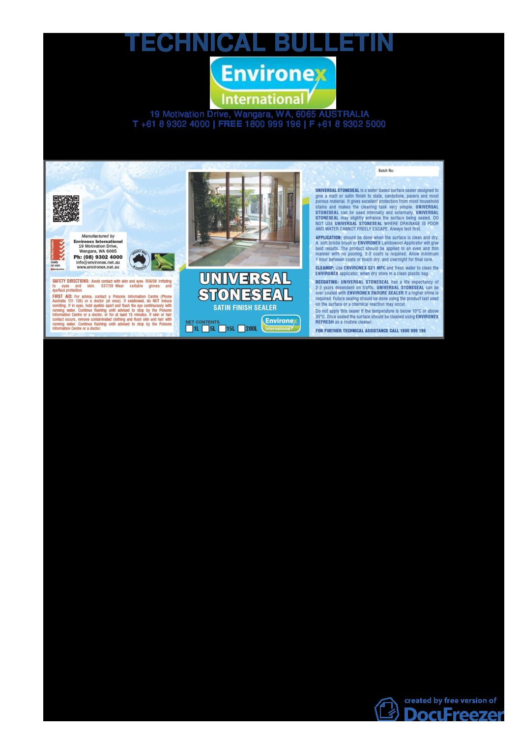 Technical Specifications