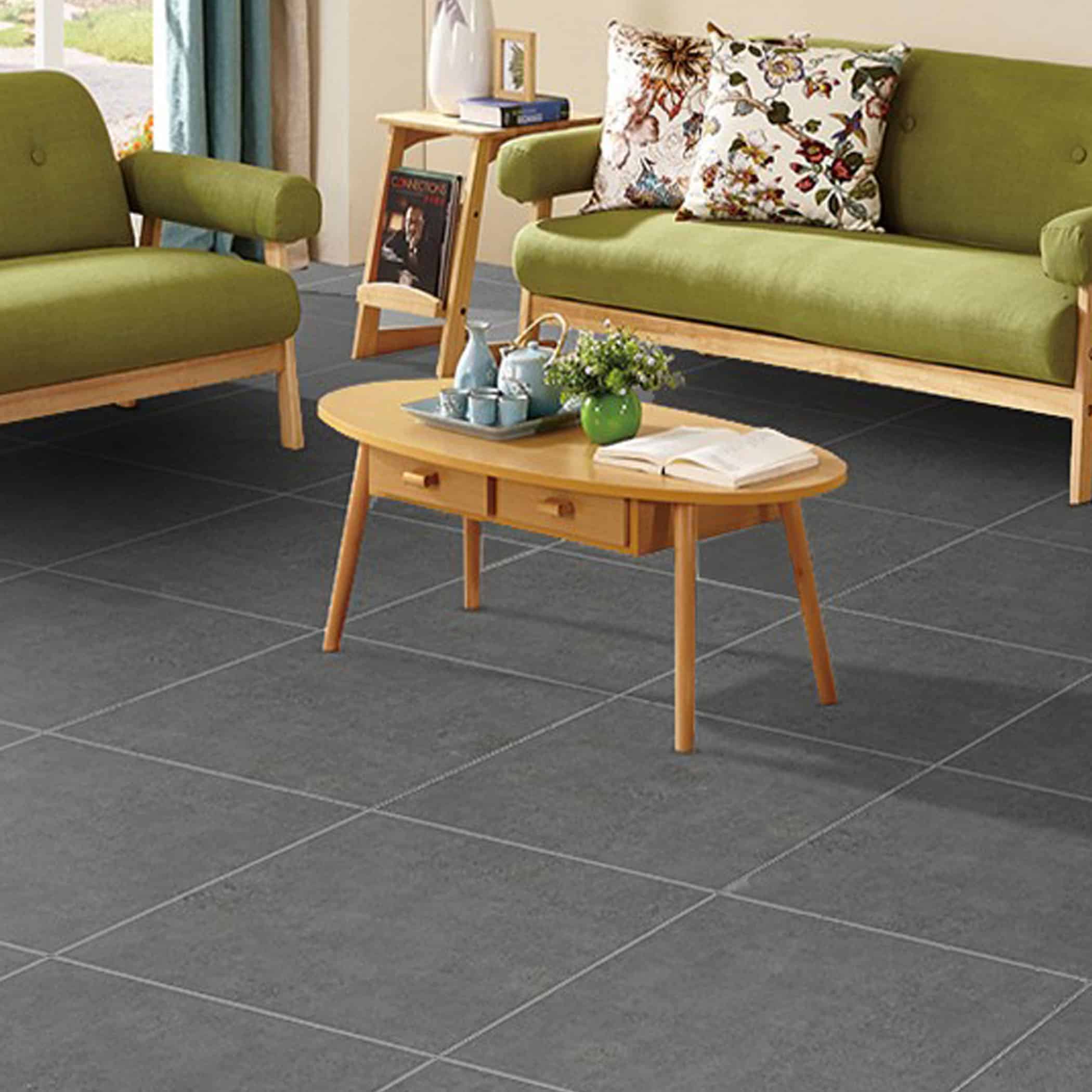 Toscano Dark Grey Lappato Porcelain Tile - Product Image
