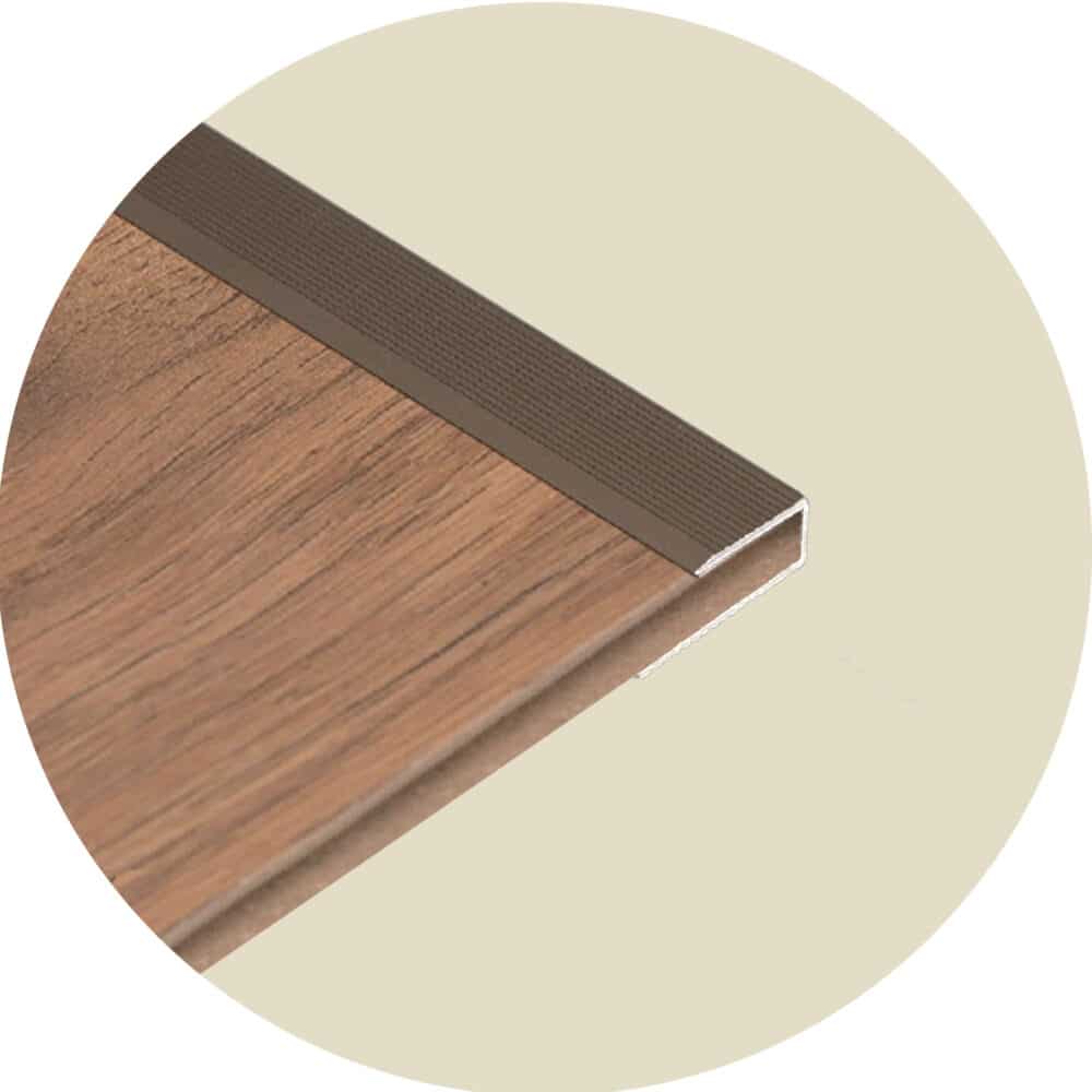 C Channel Edge Cover Flooring Trim - Bronze Variation Image