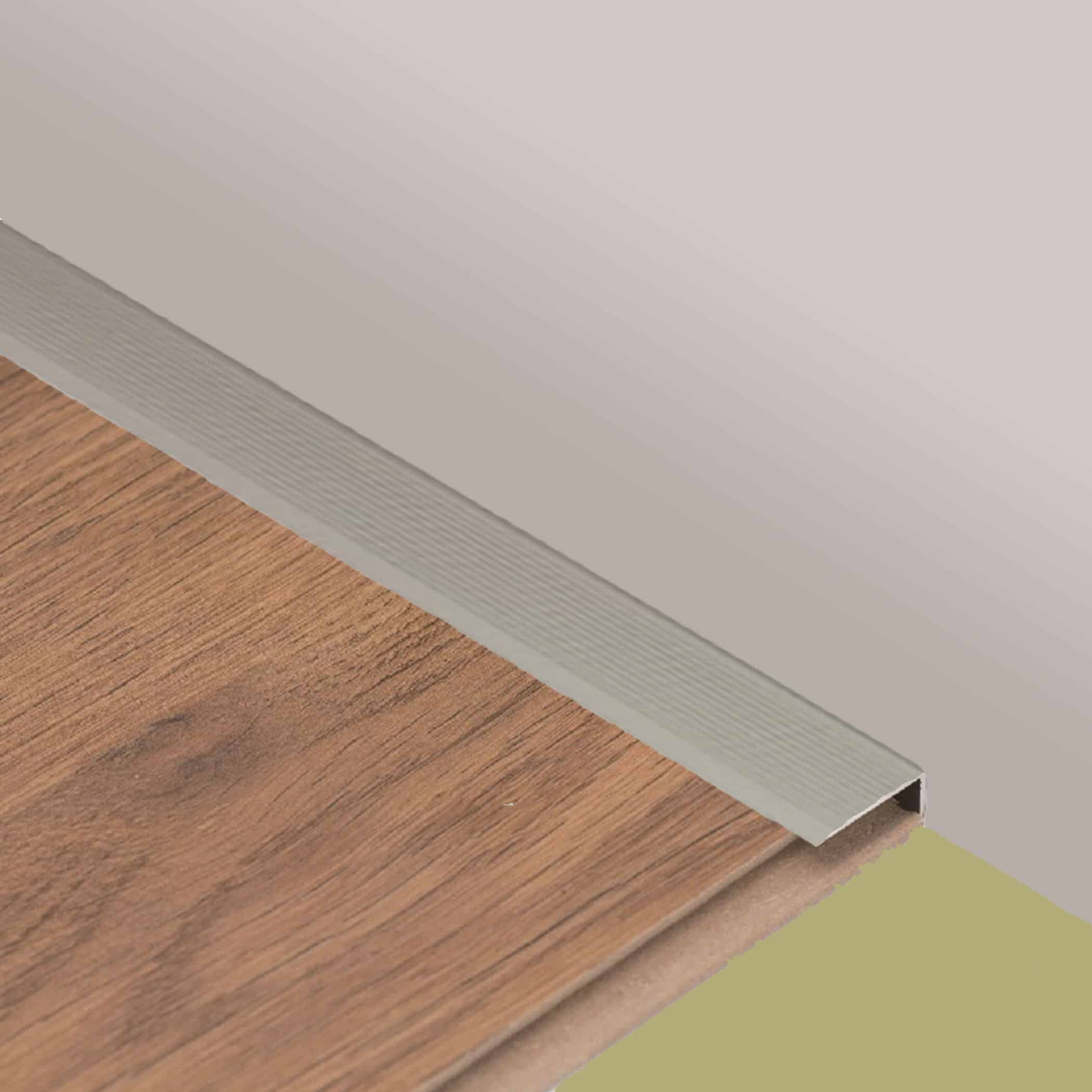 L Shape Angle End Flooring Trim - Silver Variation Image