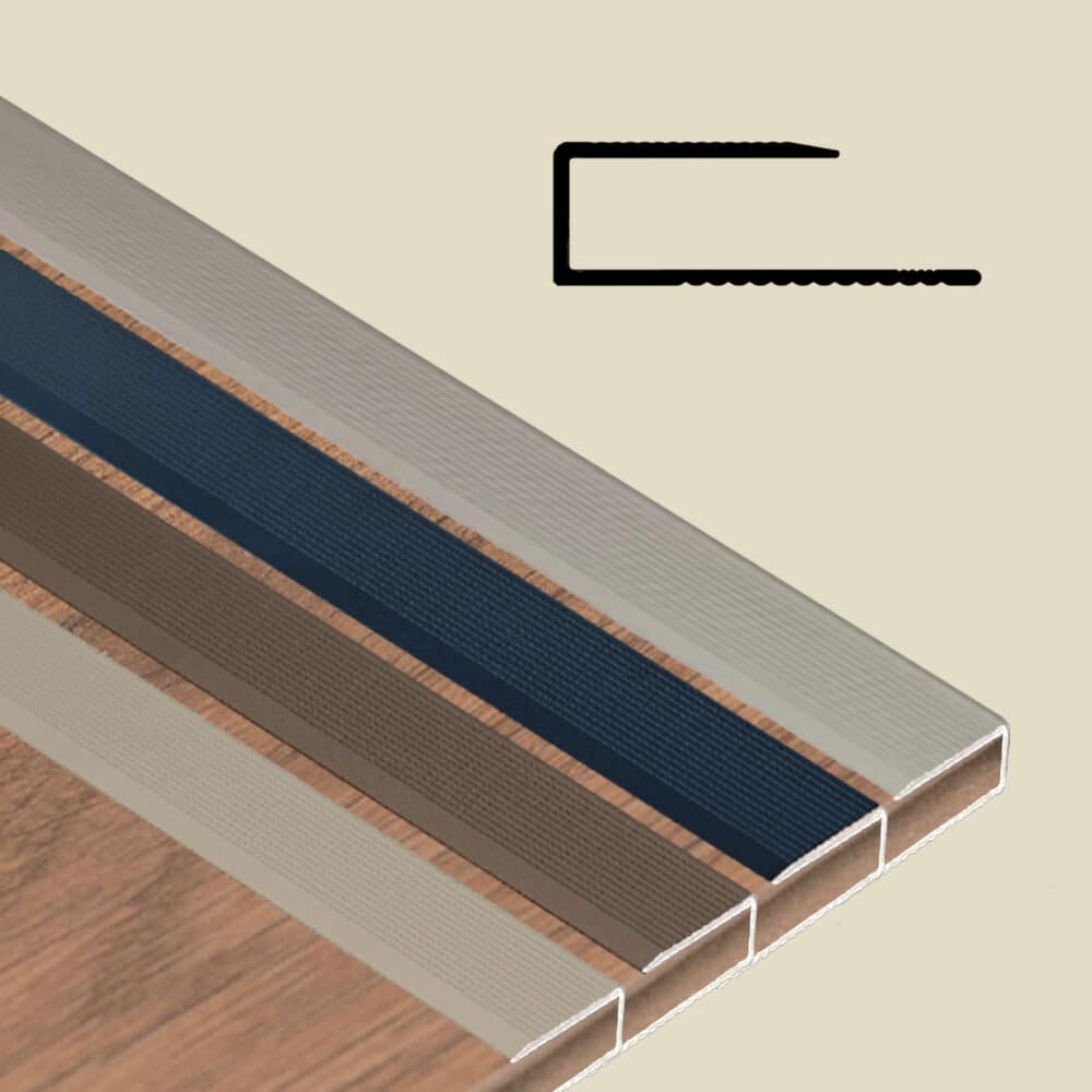C Channel Edge Cover Flooring Trim - Product Image