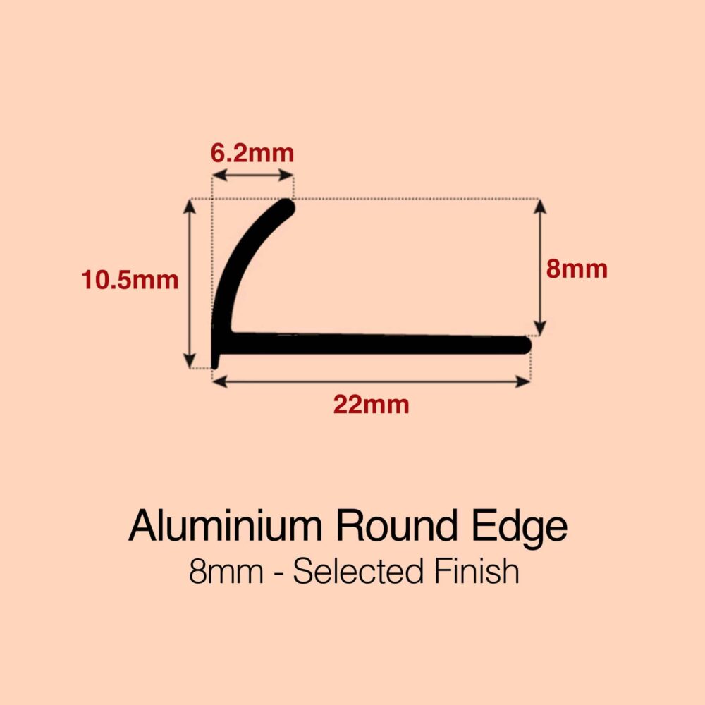 Round Edge Trim - 8mm Gallery Image