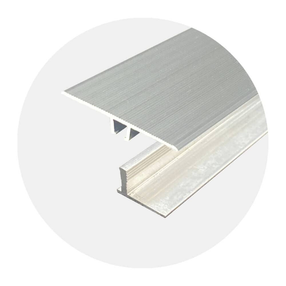 Seamless Transition Cover Trim-Flat - Black plus 9 - 12.7mm Multi Height Trim Base Variation Image