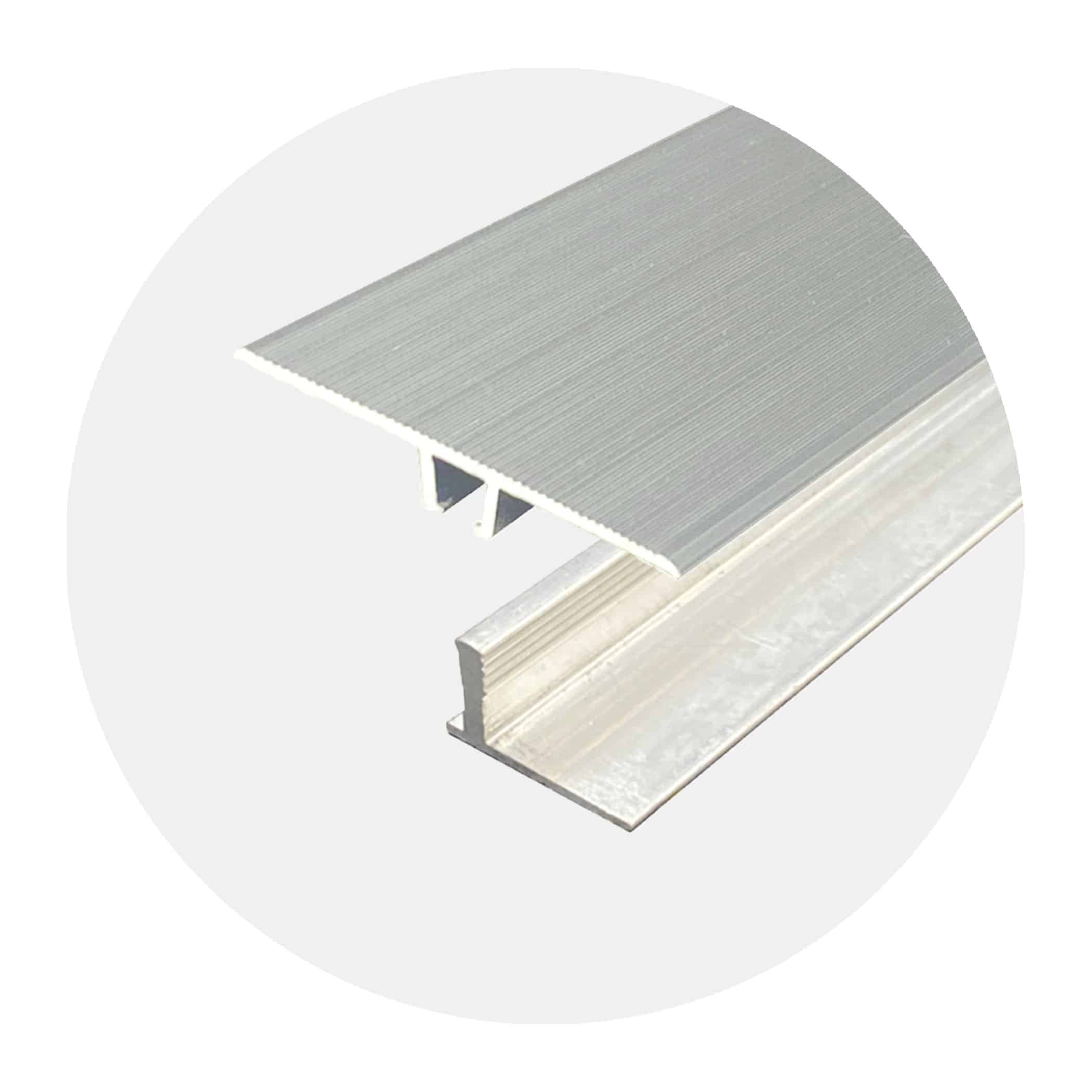 Seamless Transition Cover Trim-Flat - Black plus 9 - 12.7mm Multi Height Trim Base Variation Image