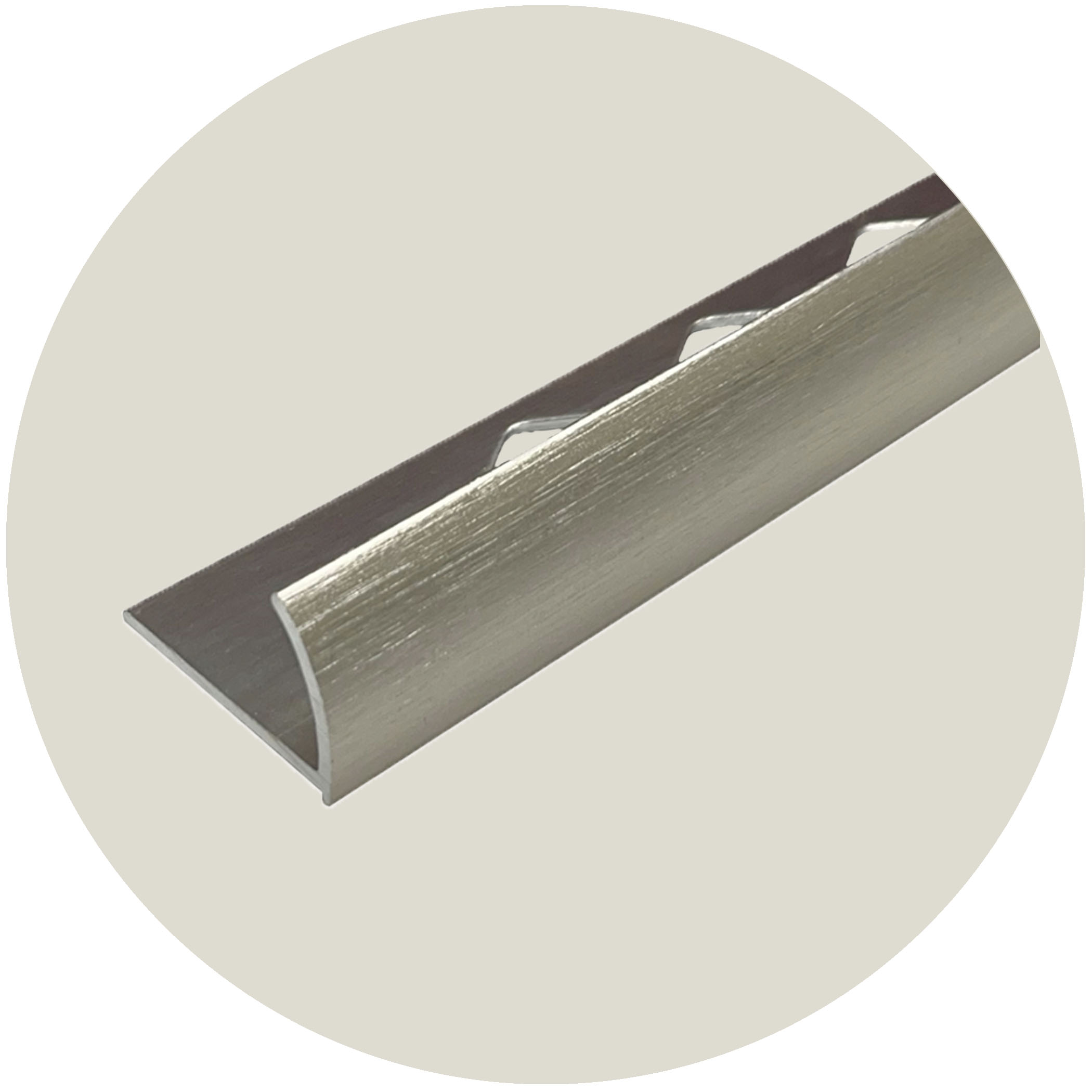 Round Edge Trim Brushed Nickel Finish - Variation Image