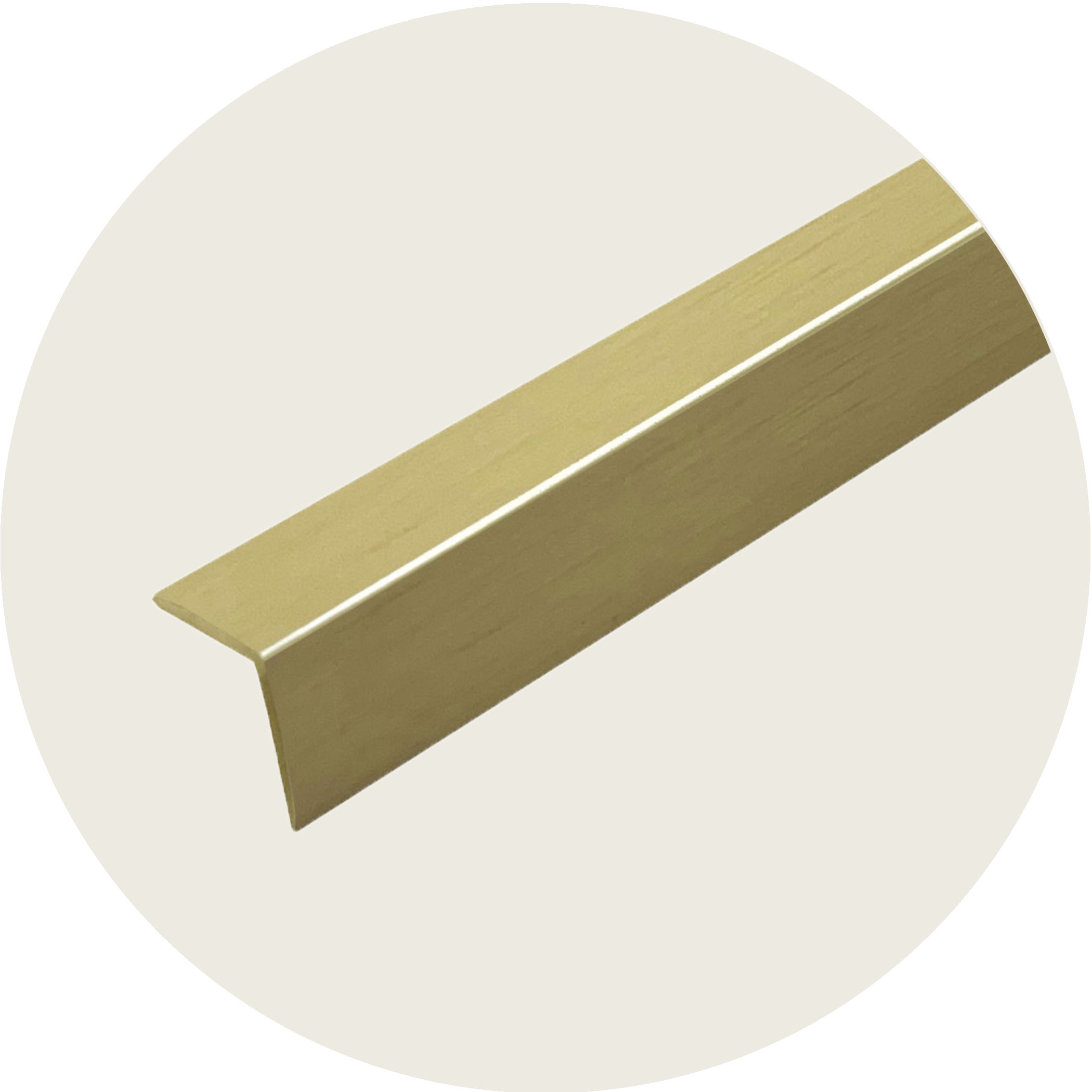 Retro Fit External L Shape Angle - Brushed Gold Variation Image