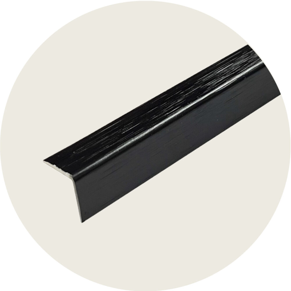 Retro Fit External L Shape Angle - Brushed Black Variation Image