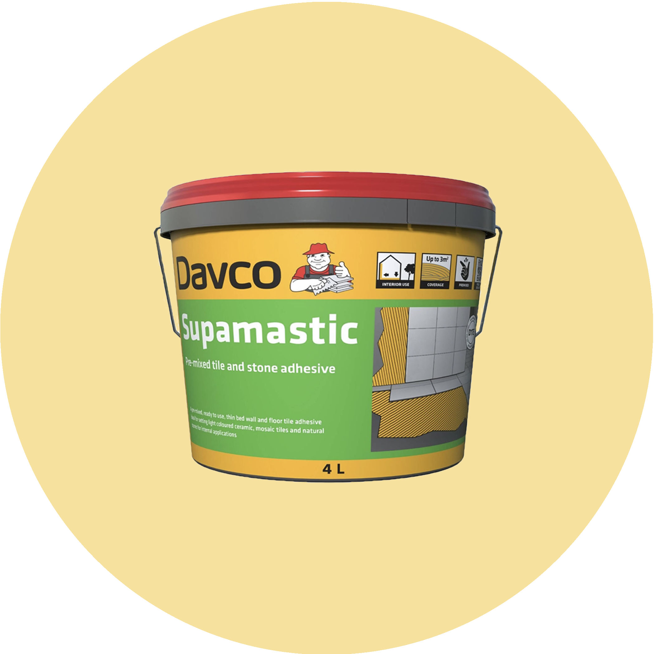 Davco Supamastic Interior Tile Adhesive - 4 Litre Variation Image