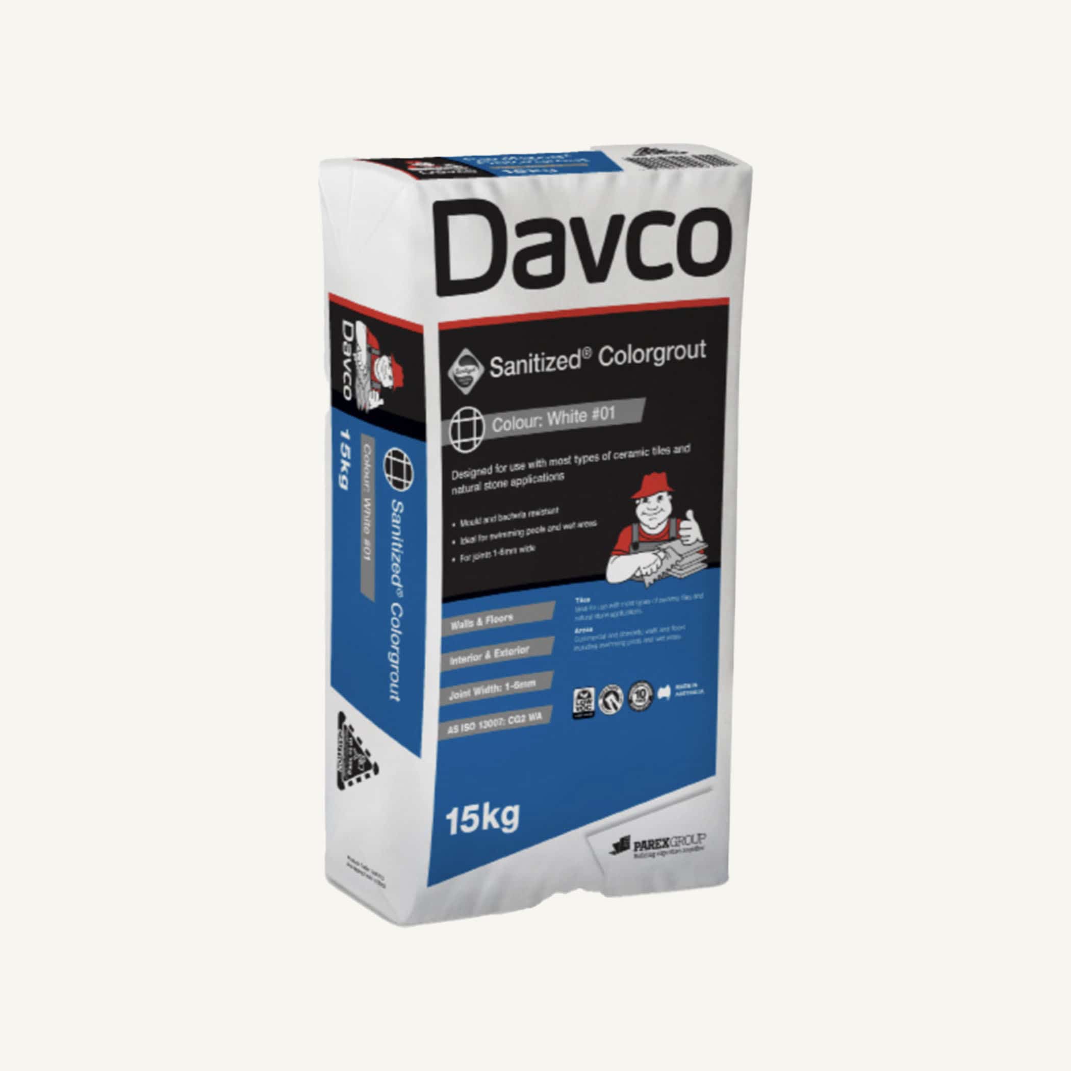 Davco Sanitized Colorgrout - 01 White 15kg