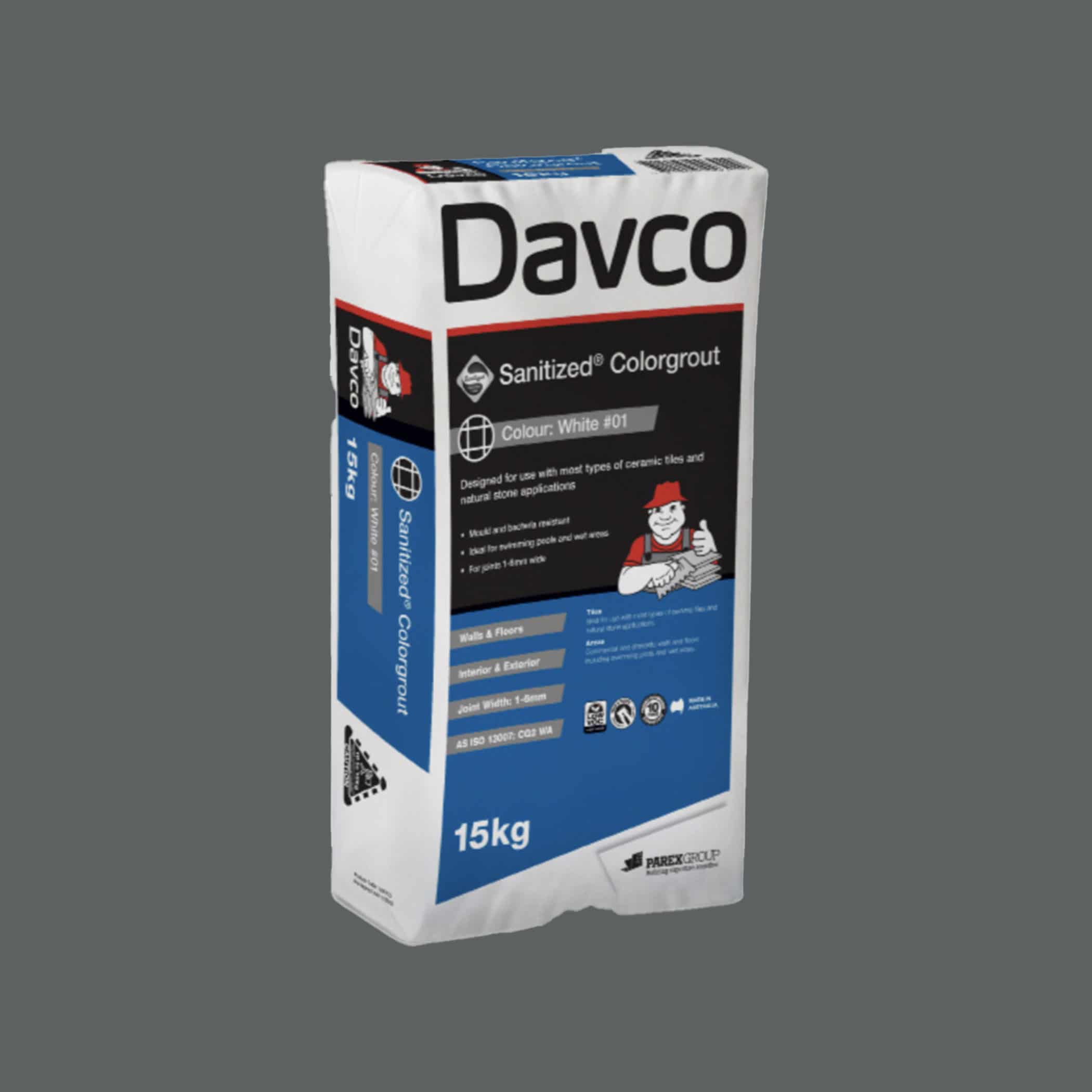 Davco Sanitized Colorgrout - 03 Gunmetal Grey 15kg