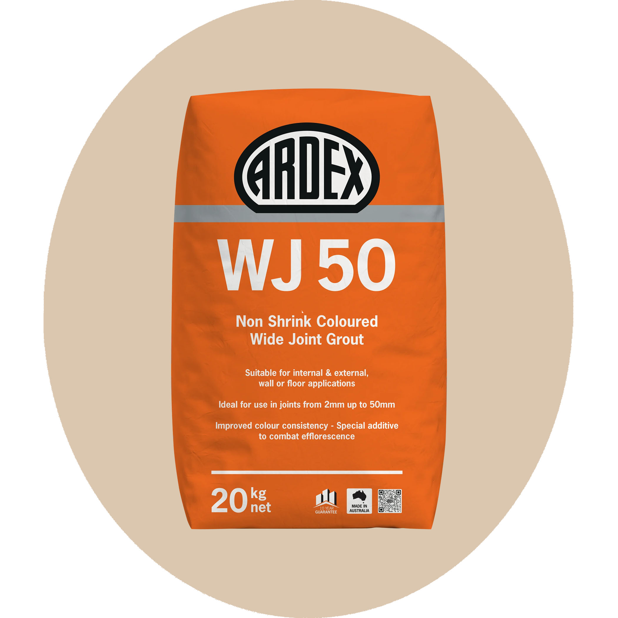 Ardex WJ50 Wide Joint Grout - 20kg Bag - Sand Beige Variation Image