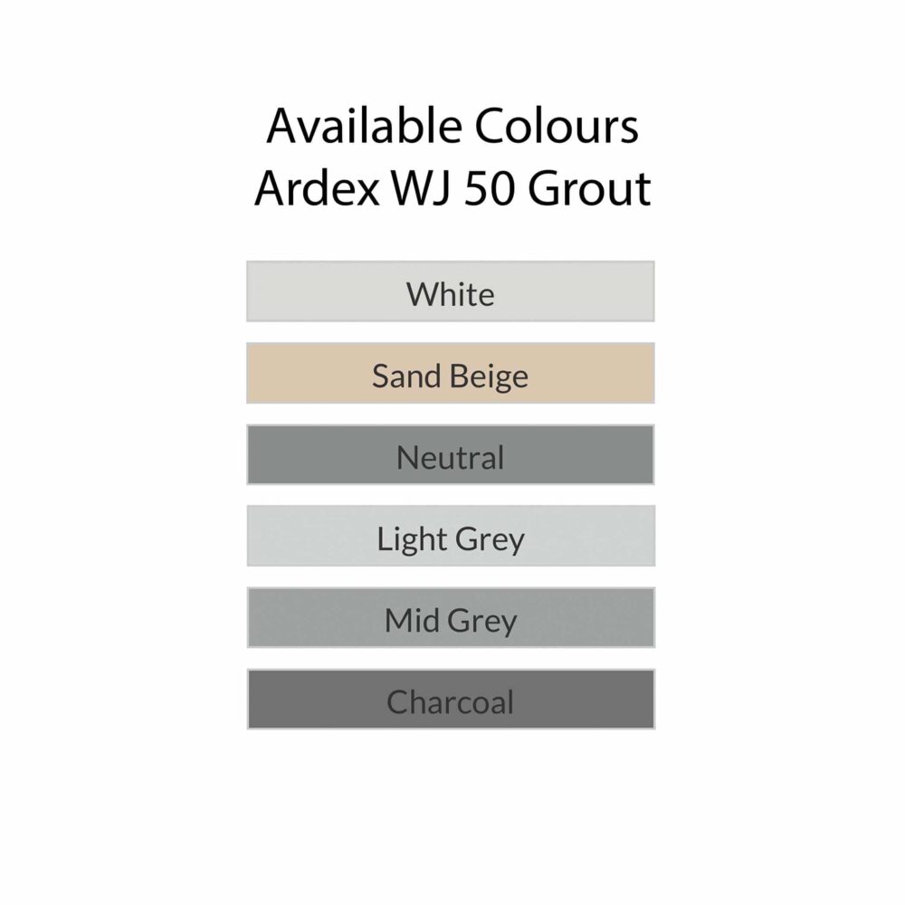 Ardex WJ50 Colour Range - Product Image 1