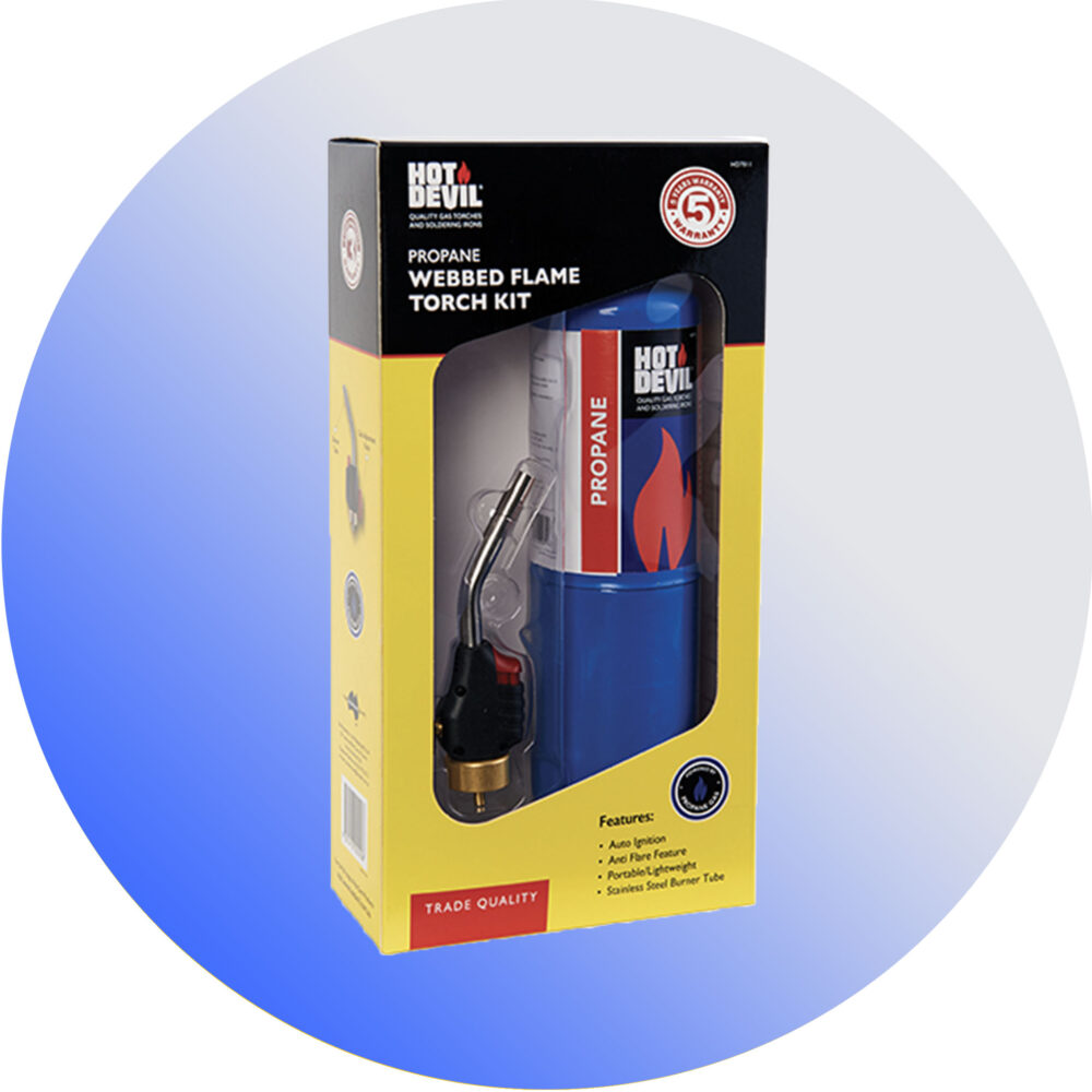 Hot Devil Propane Webbed Flame Torch Kit - Gallery Image