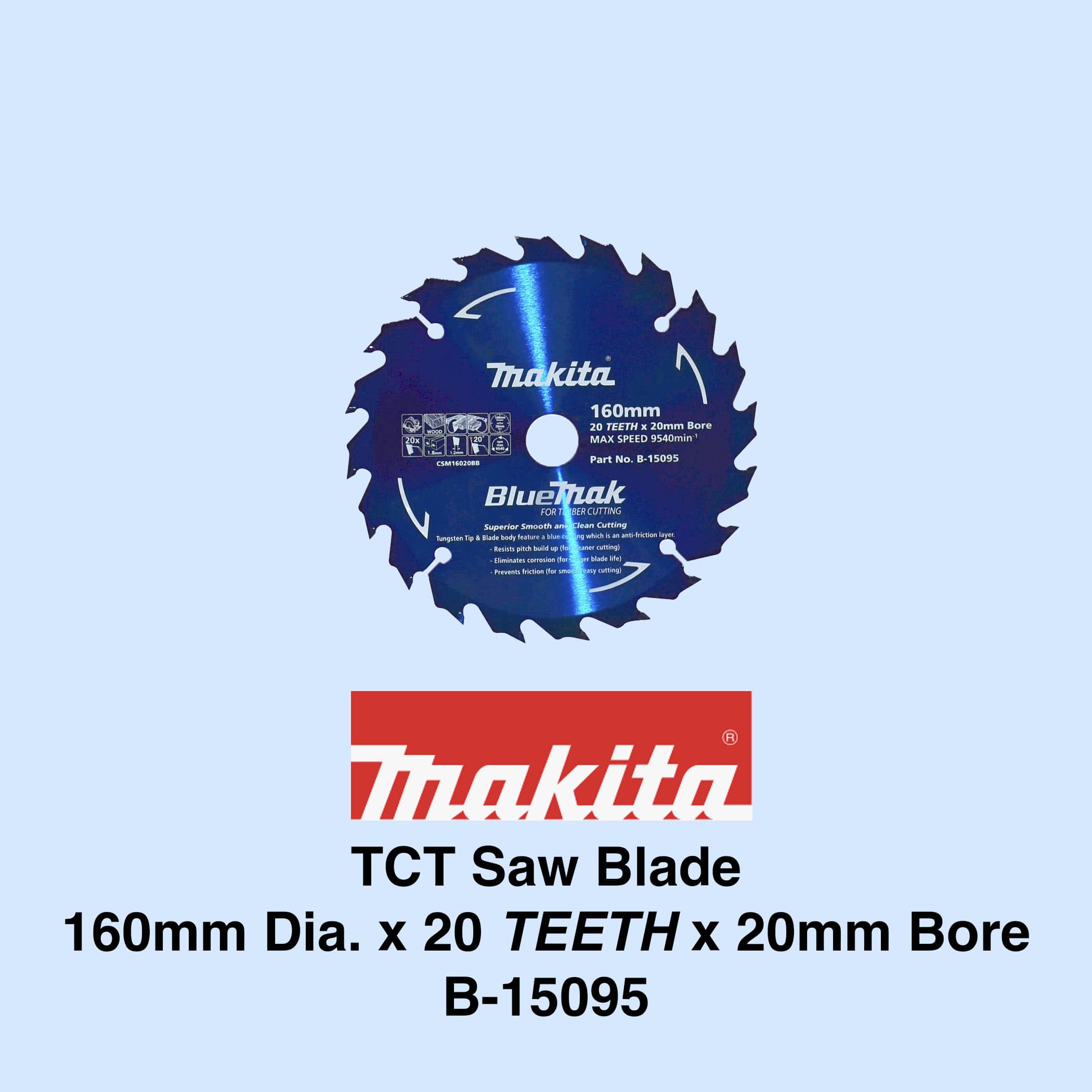 Makita BlueMak Saw Blades 160mm - Gallery Image