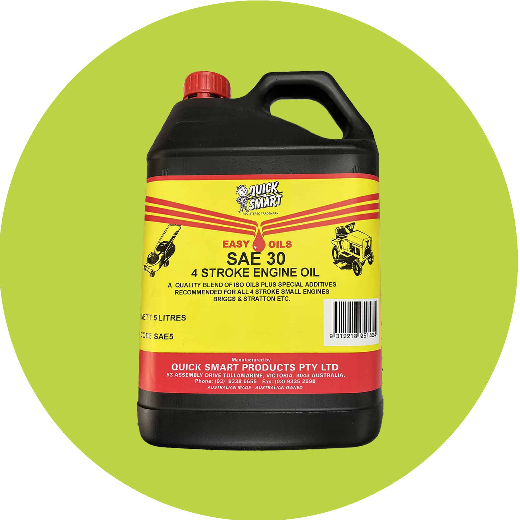 Quick Smart 4 Stroke Engine Oil SAE 30 - 5 Litre Variation Image