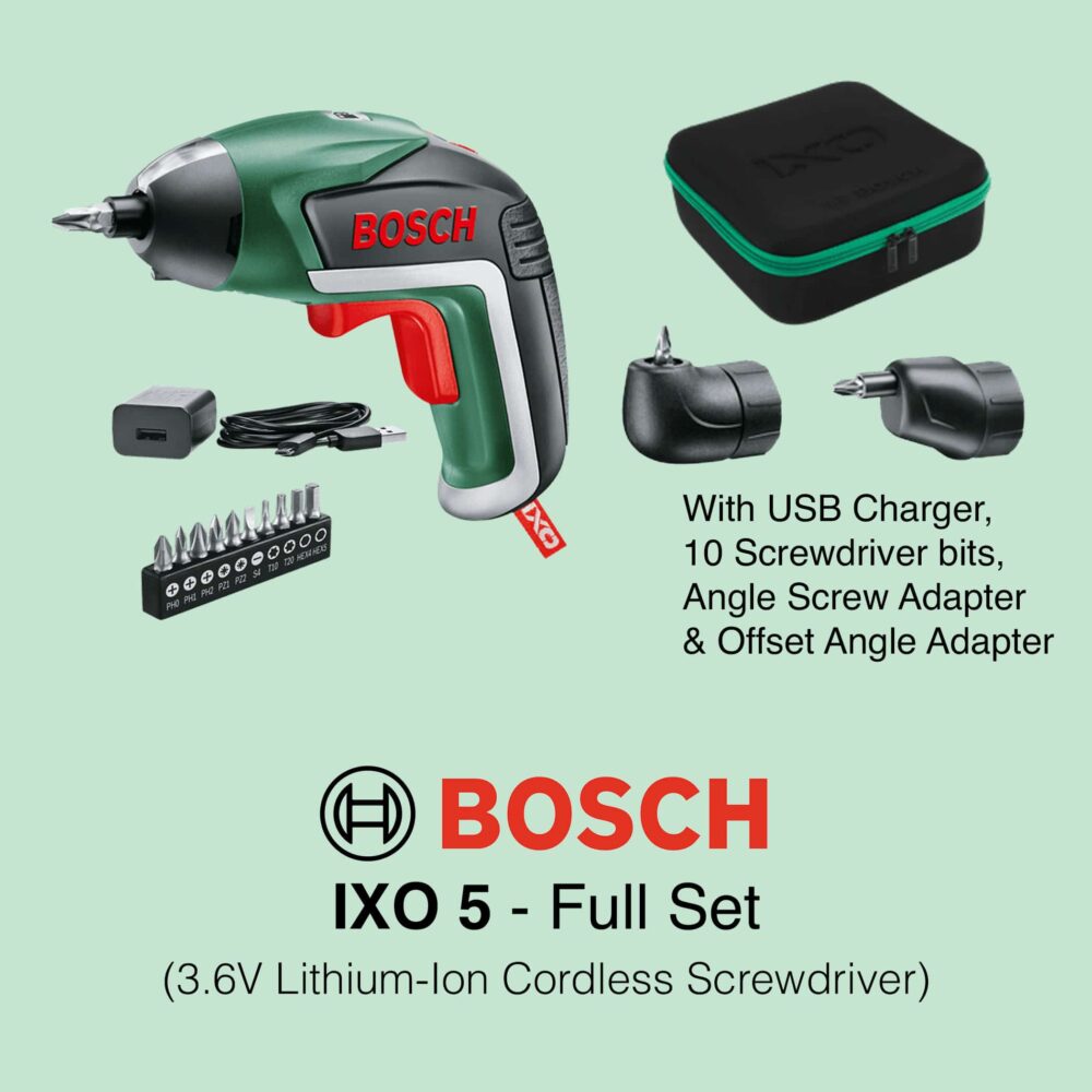 Bosch IXO 5 Full Set - 3.6V Cordless Screwdriver