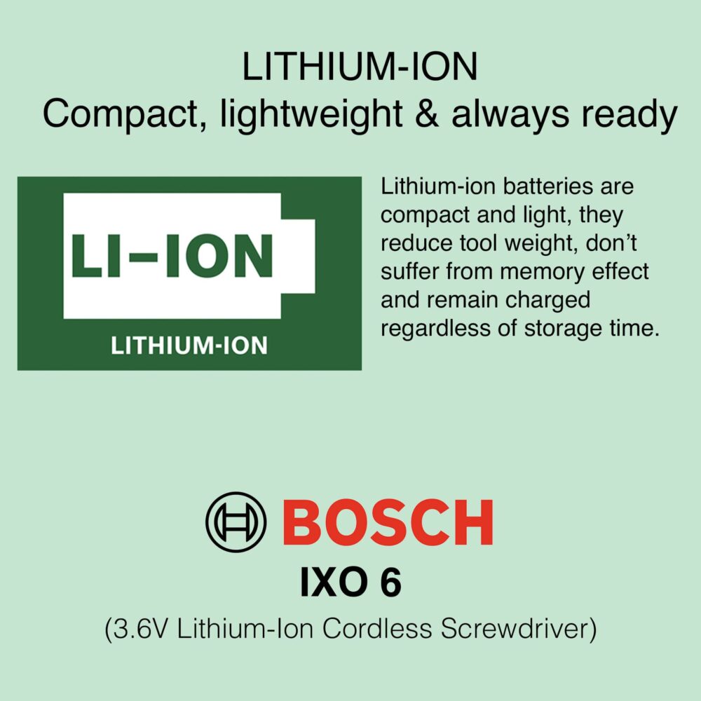 Bosch IXO 6 - 3.6V Cordless Screwdriver
