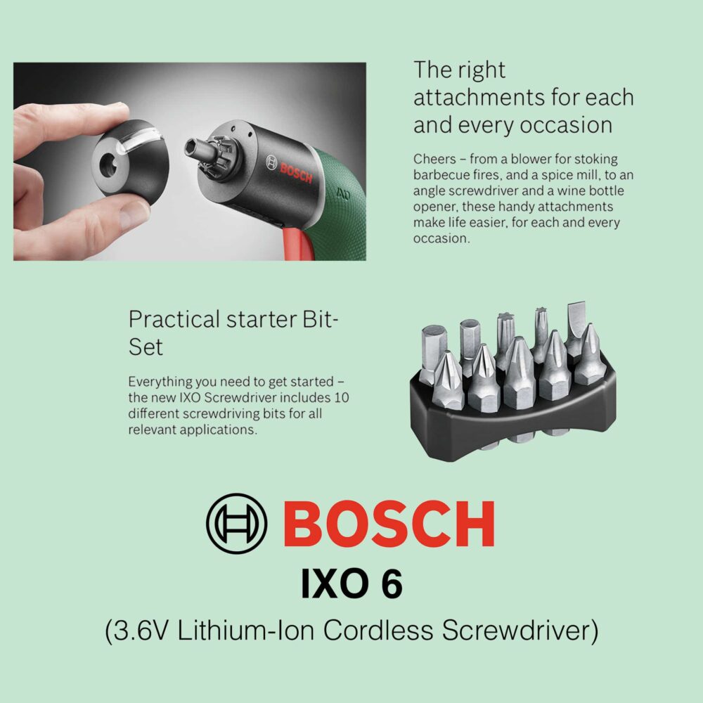 Bosch IXO 6 - 3.6V Cordless Screwdriver
